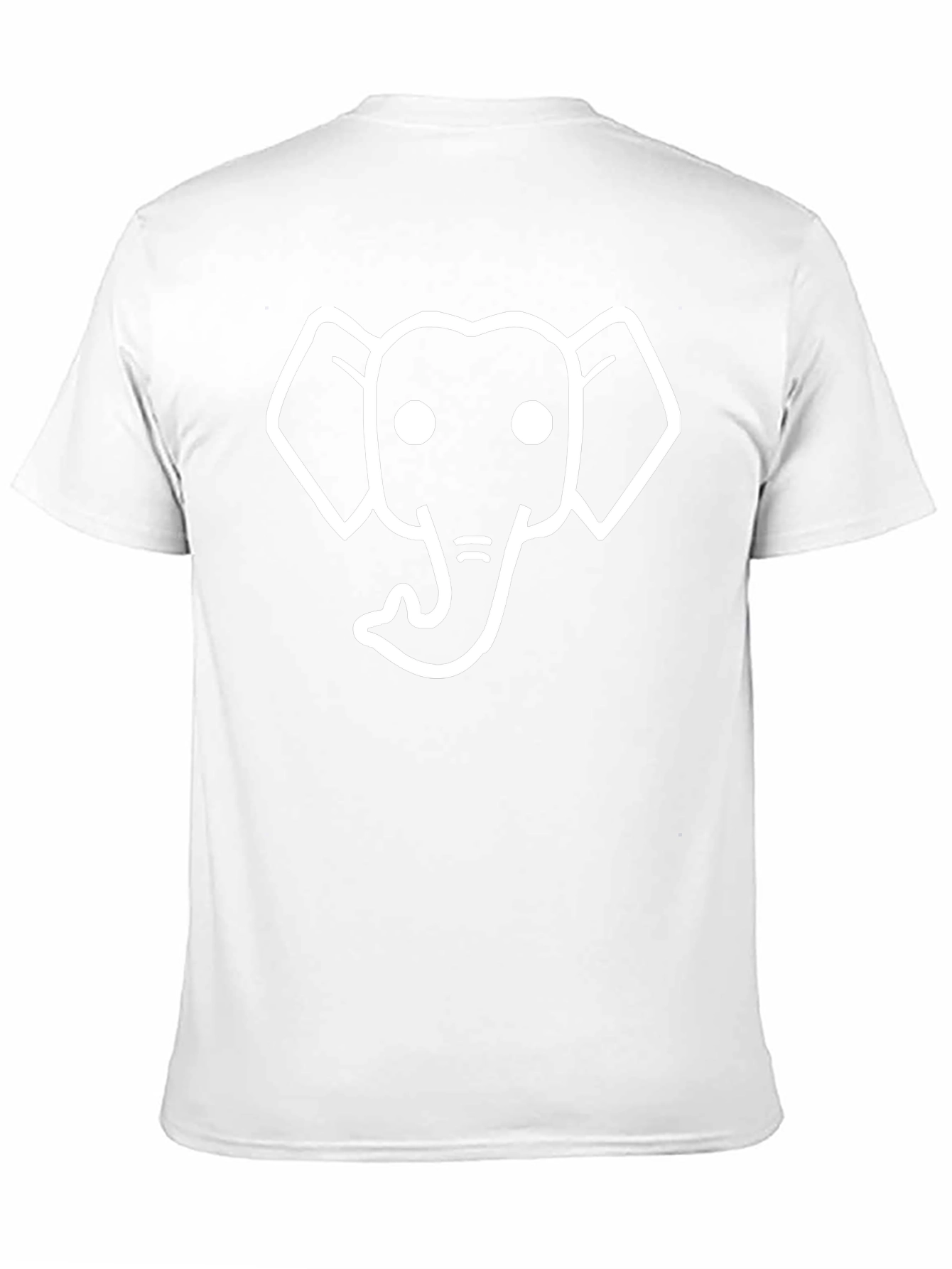 Elephant Outline Black T-Shirt - Classic Tee