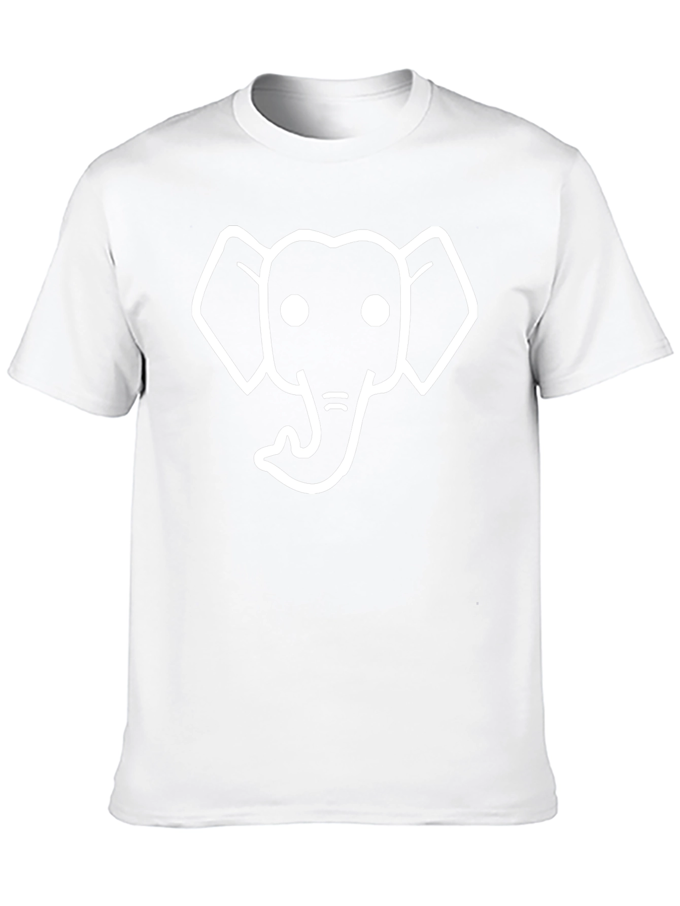 Elephant Outline Black T-Shirt - Classic Tee