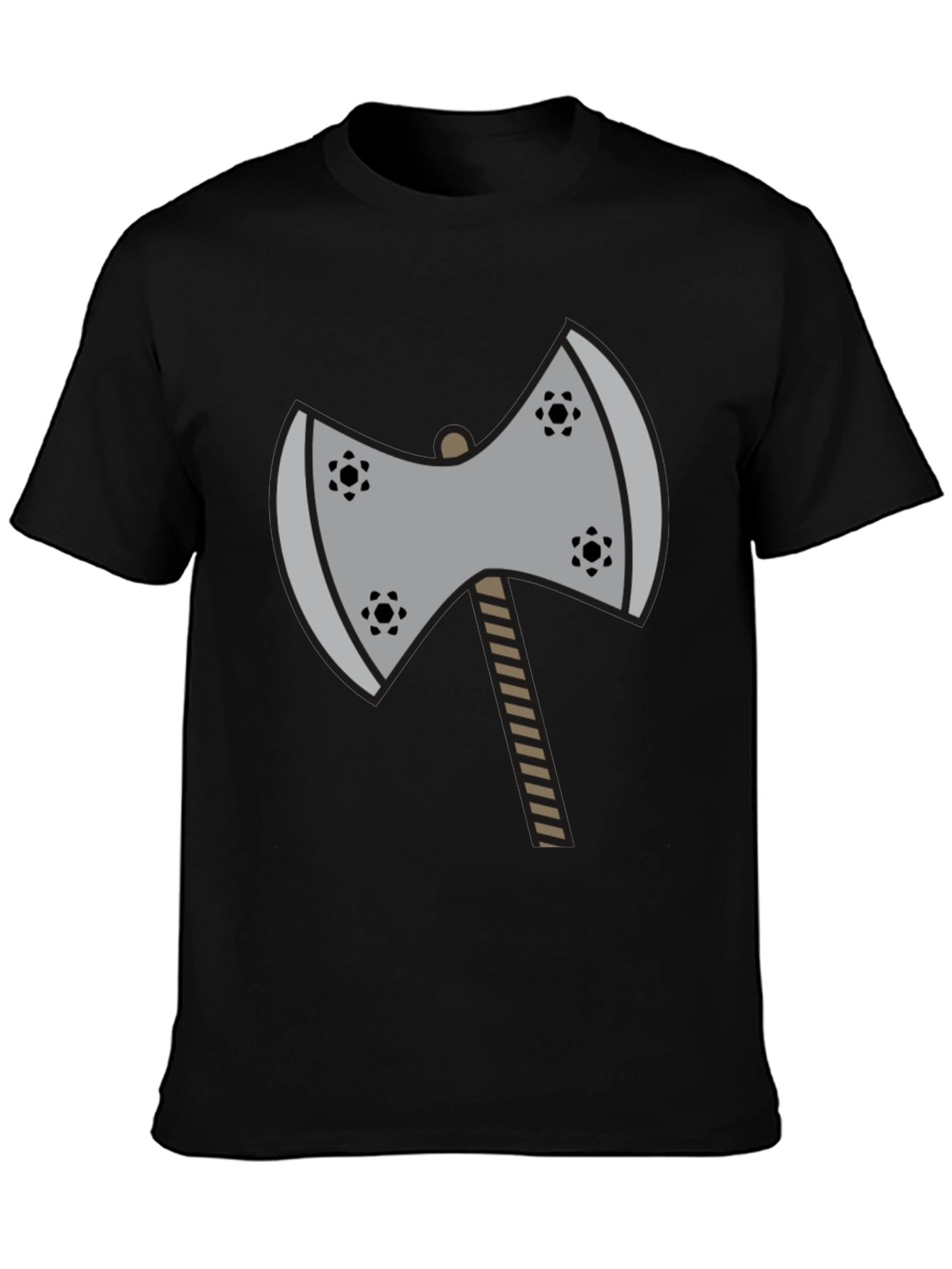 Axe Graphic Tee - Black Cotton Casual Shirt