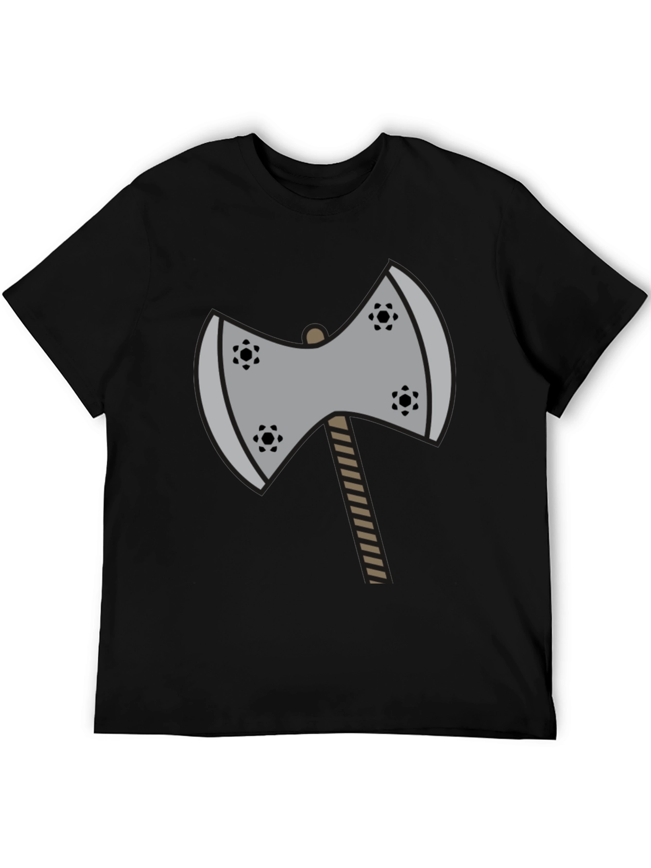 Axe Graphic Tee - Black Cotton Casual Shirt