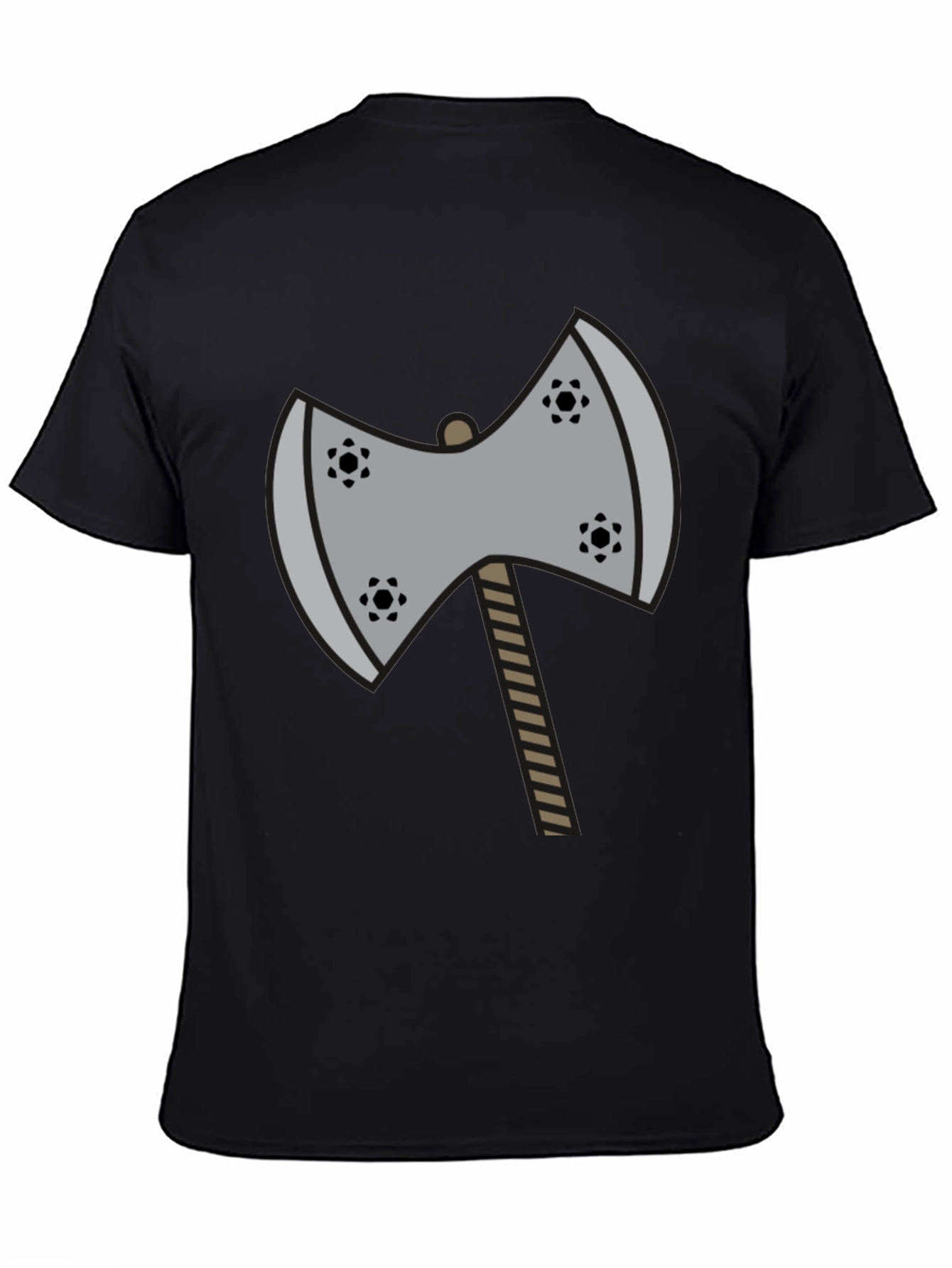 Axe Graphic Tee - Black Cotton Casual Shirt