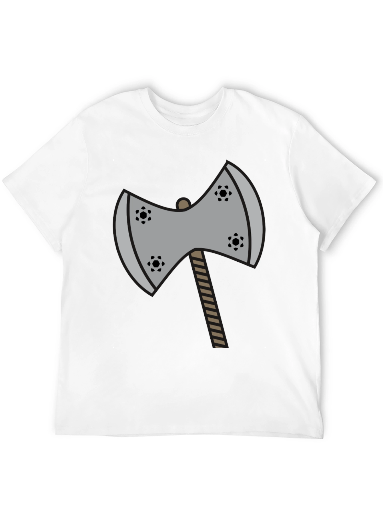 Axe Graphic Tee - Black Cotton Casual Shirt