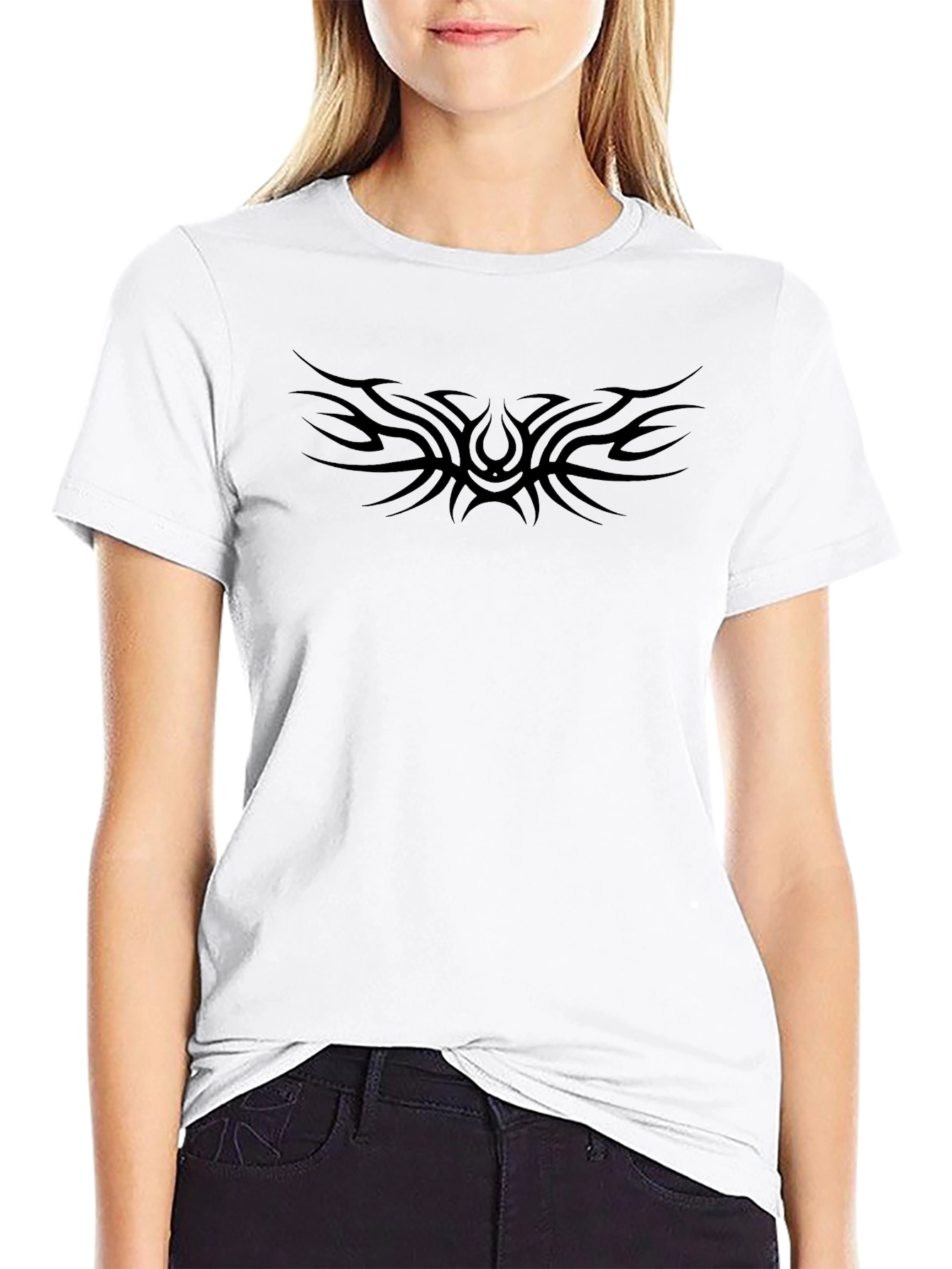 Mens Black Tribal Tattoo Graphic Tee