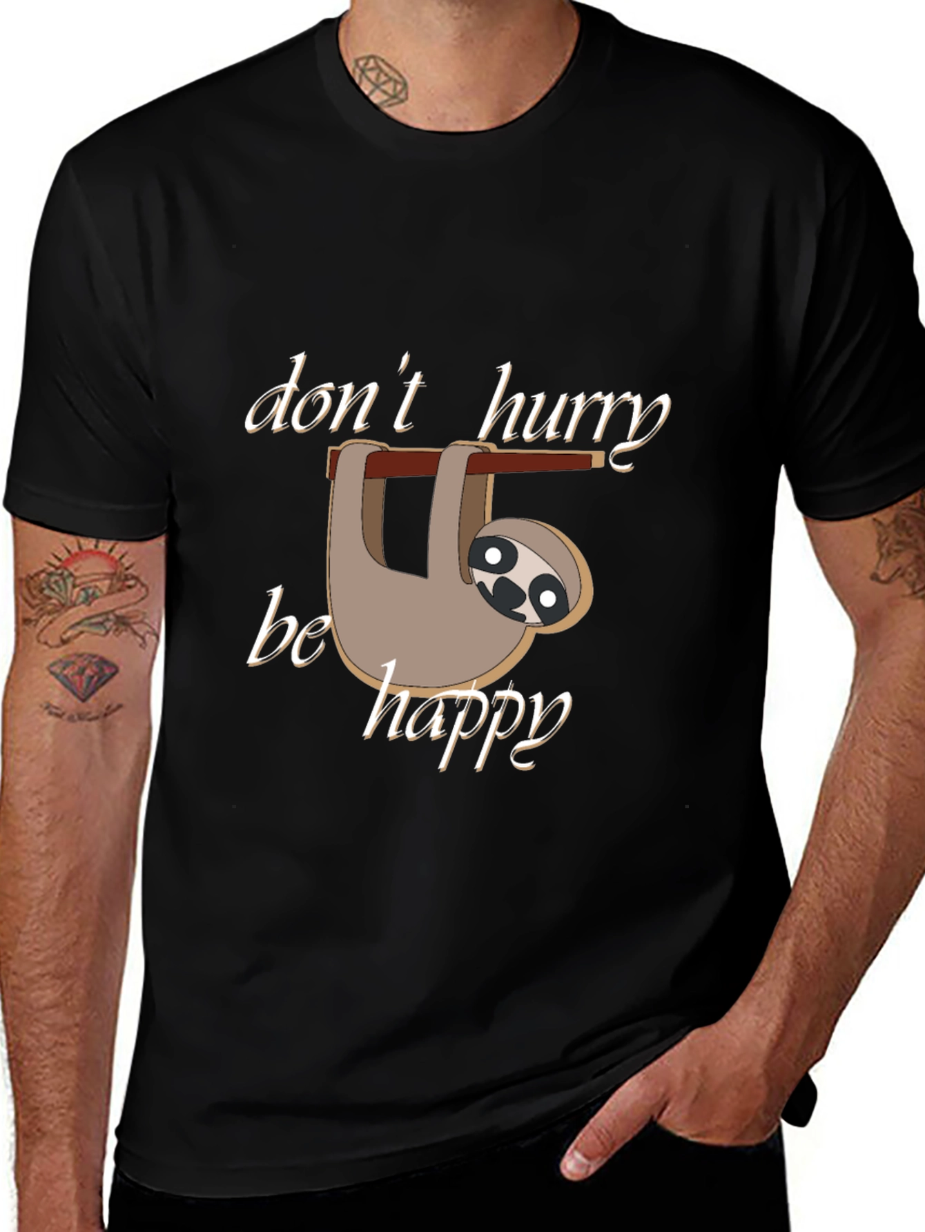 Dont Hurry Be Happy Sloth T-Shirt