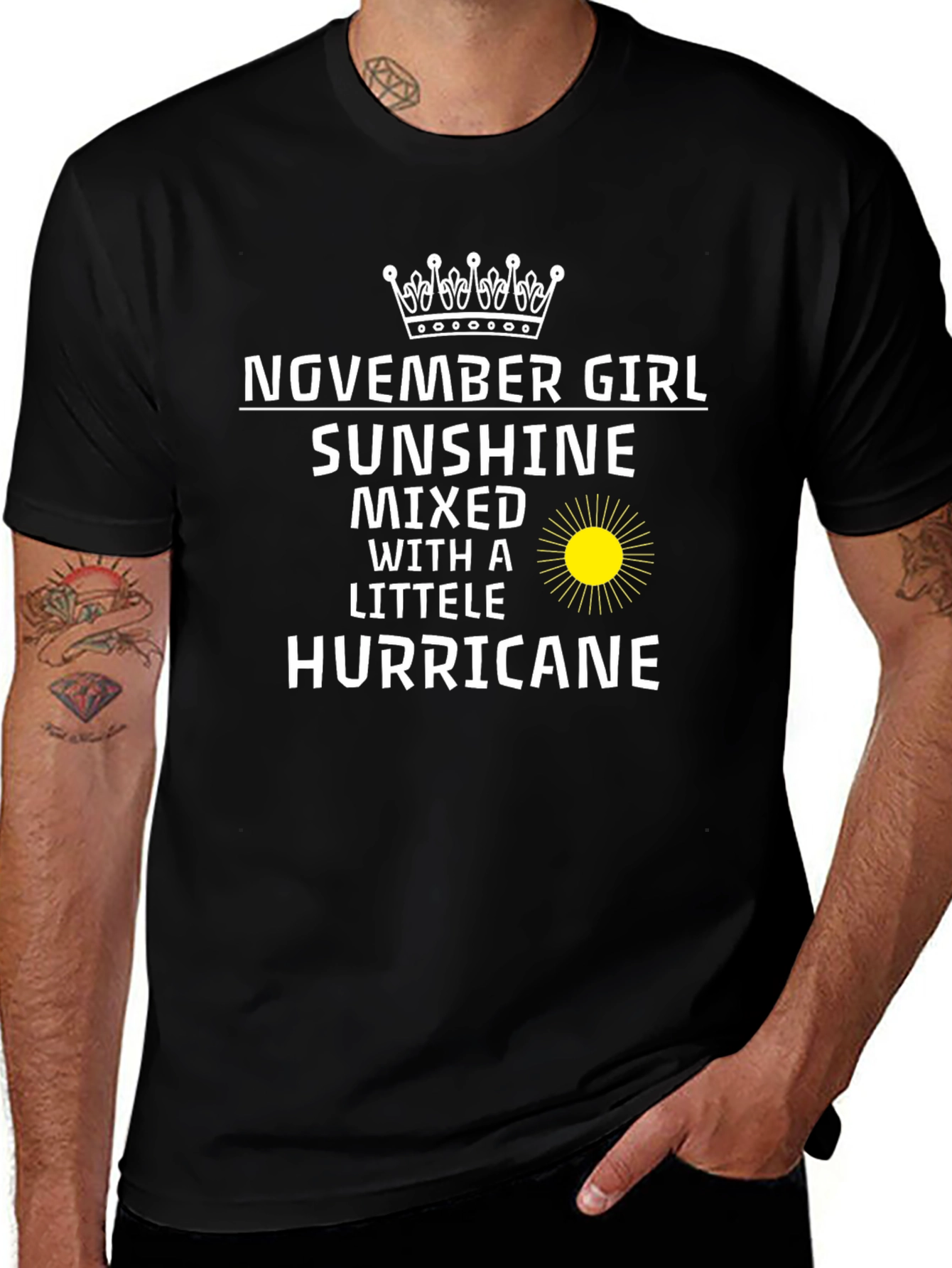 November Girl Sunshine Hurricane Graphic Tee