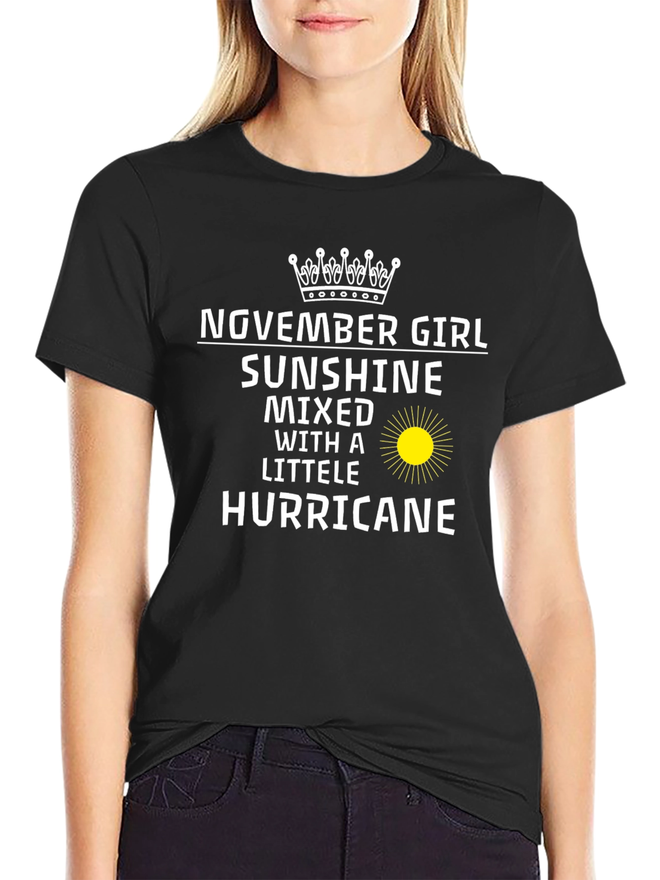 November Girl Sunshine Hurricane Graphic Tee