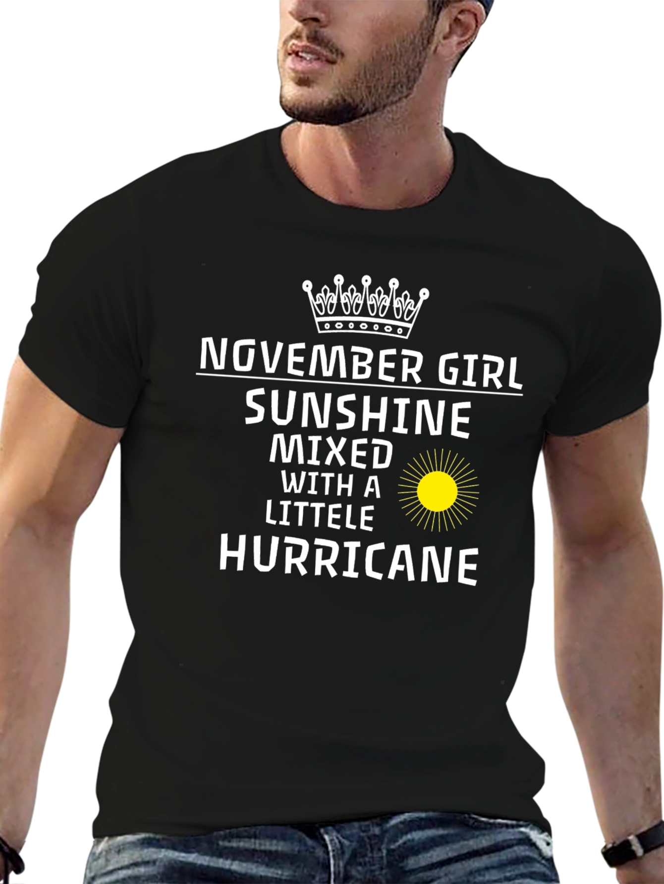 November Girl Sunshine Hurricane Graphic Tee