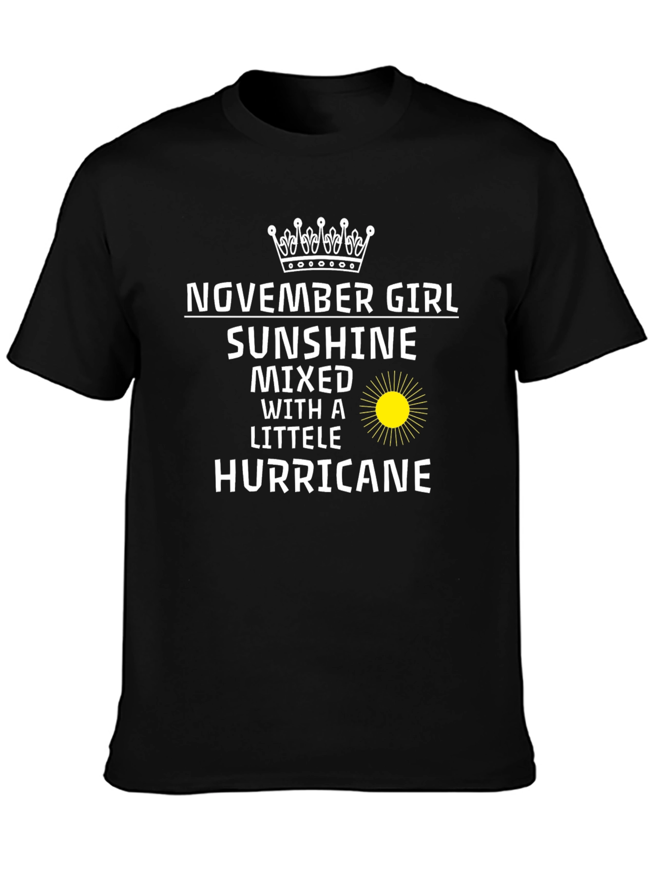 November Girl Sunshine Hurricane Graphic Tee
