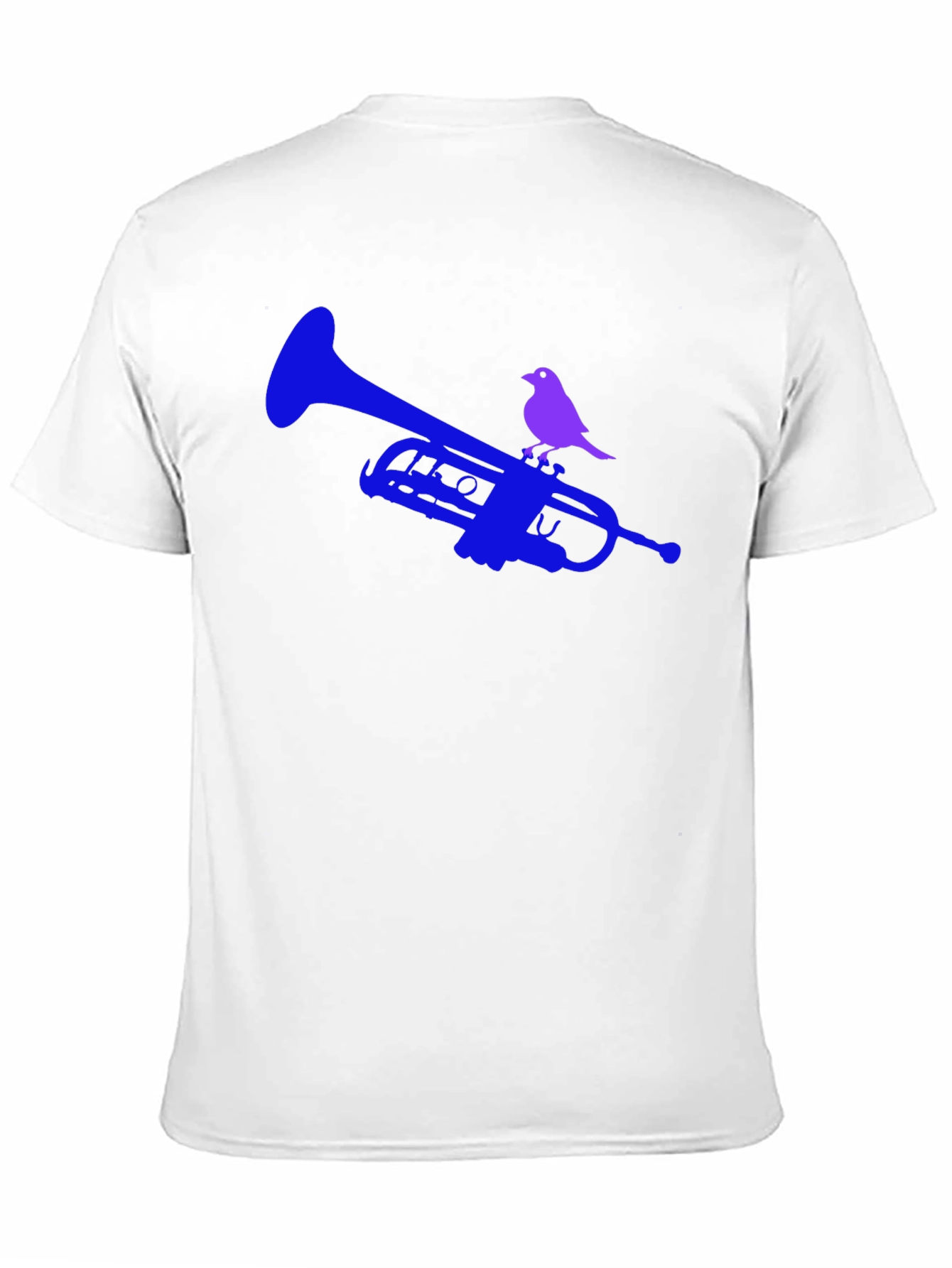 Trumpet & Bird Graphic Tee - Unique Design!