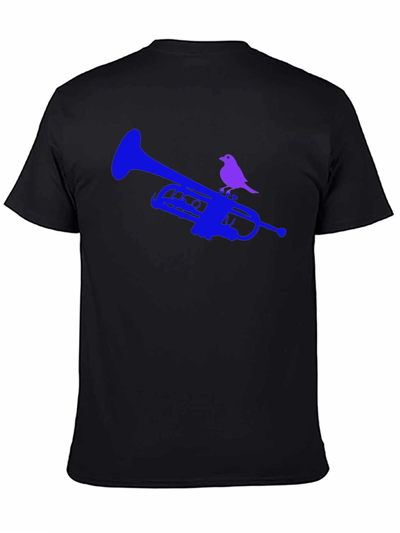 Trumpet & Bird Graphic Tee - Unique Design!