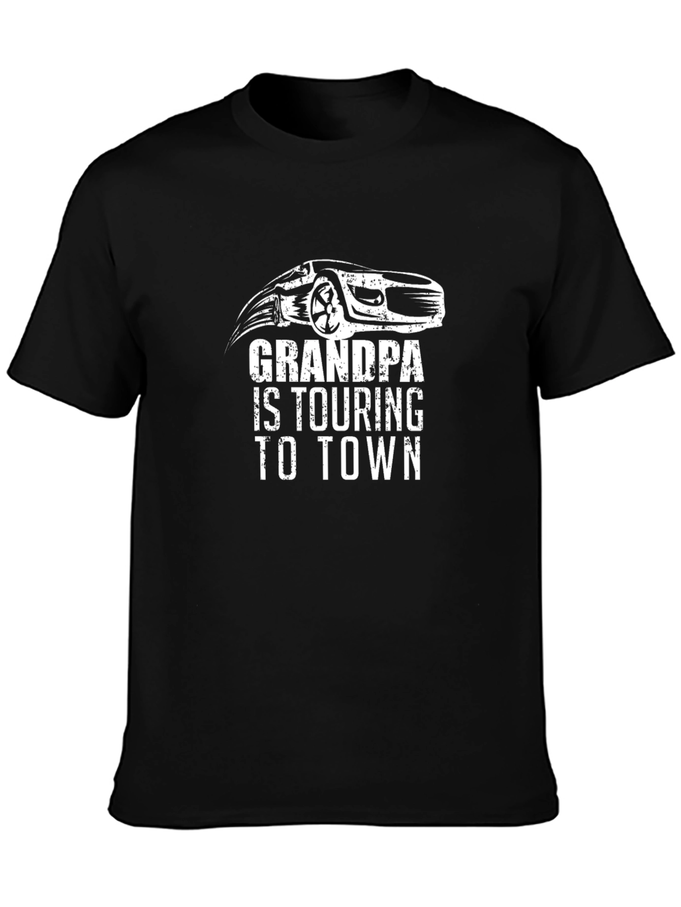 Grandpa Touring to Town Car Graphic Tee - Black