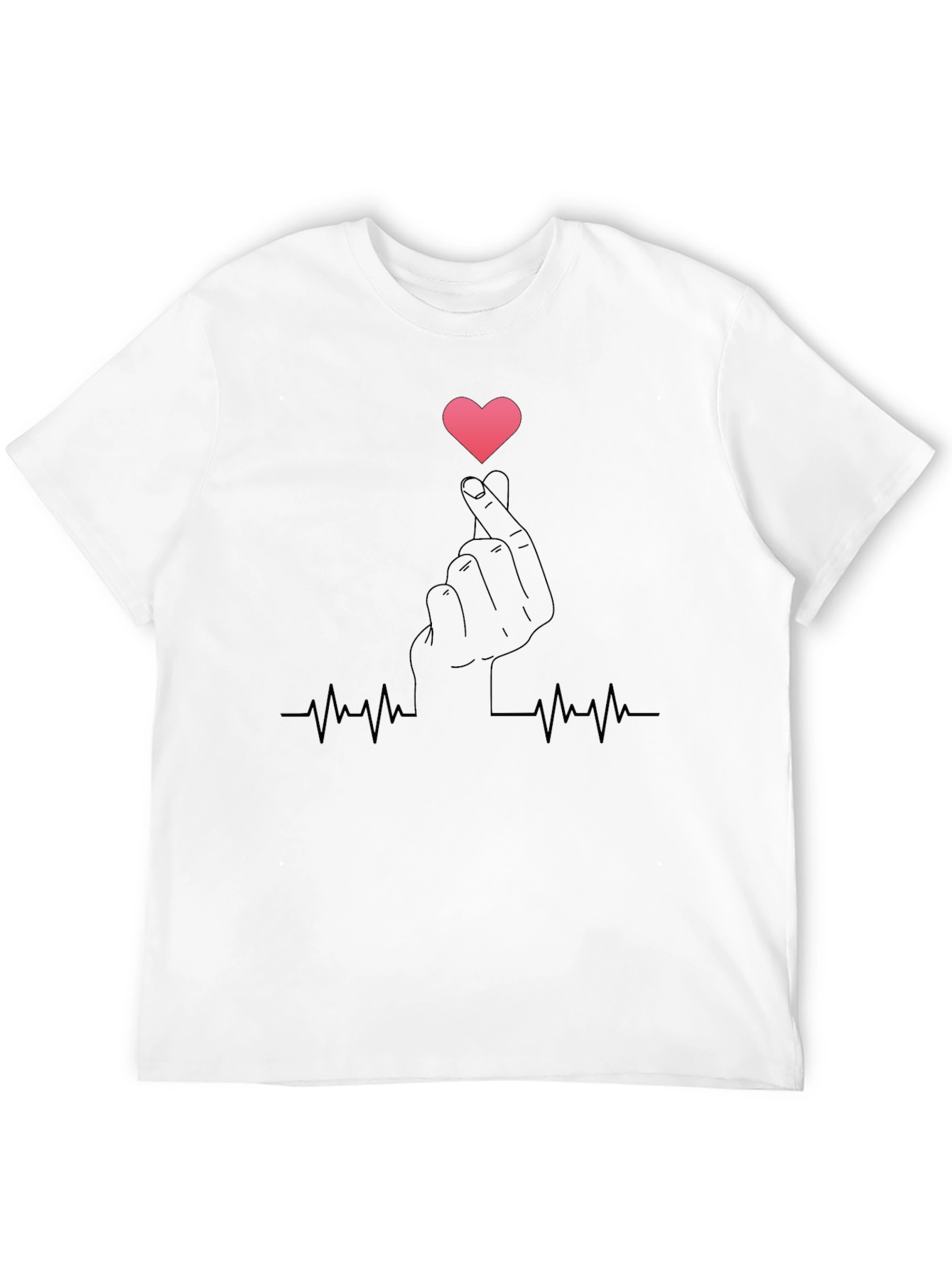 Heartbeat Love Sign Graphic Tee