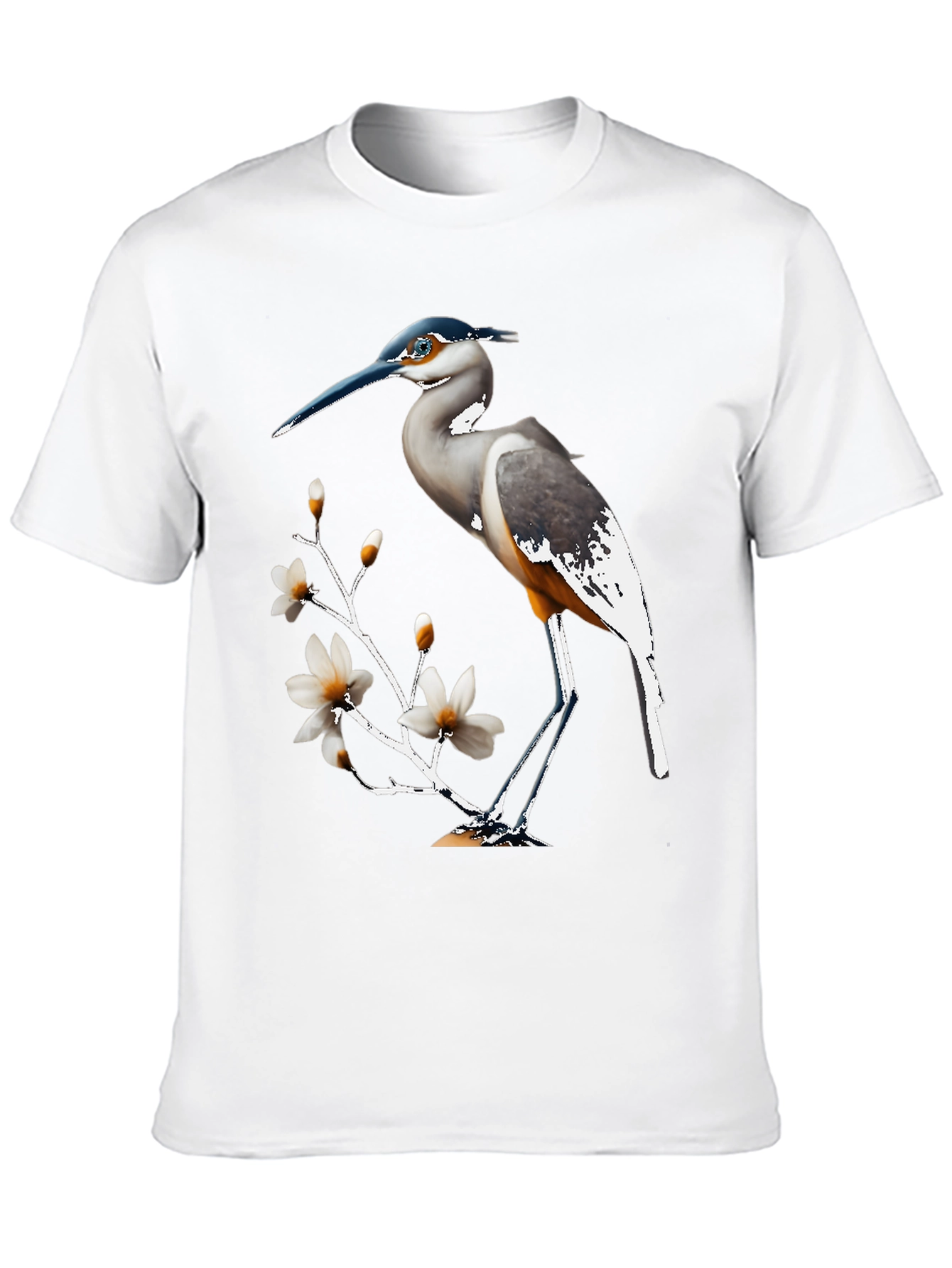 Heron & Magnolia Graphic T-Shirt - Classic Style