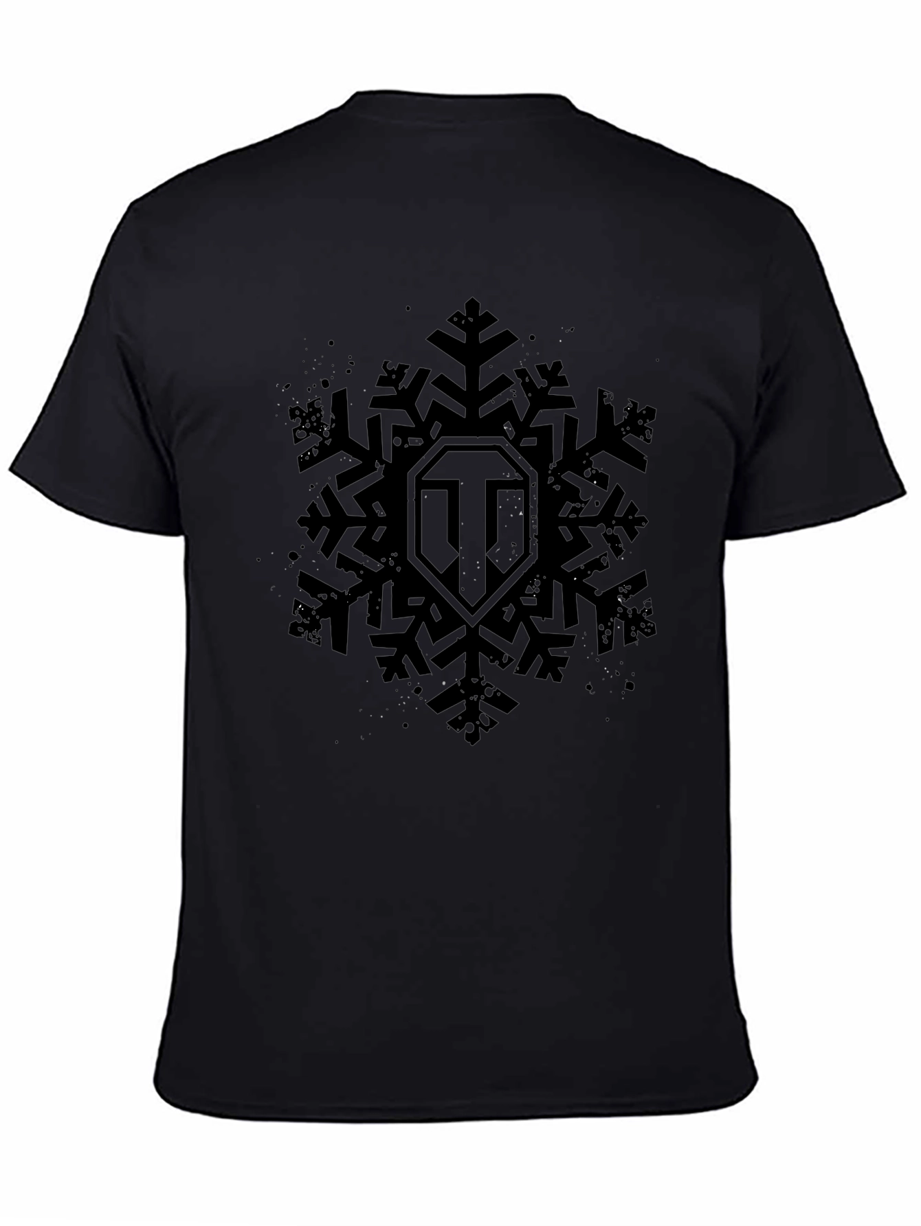 World of Tanks Snowflake Logo Black T-Shirt