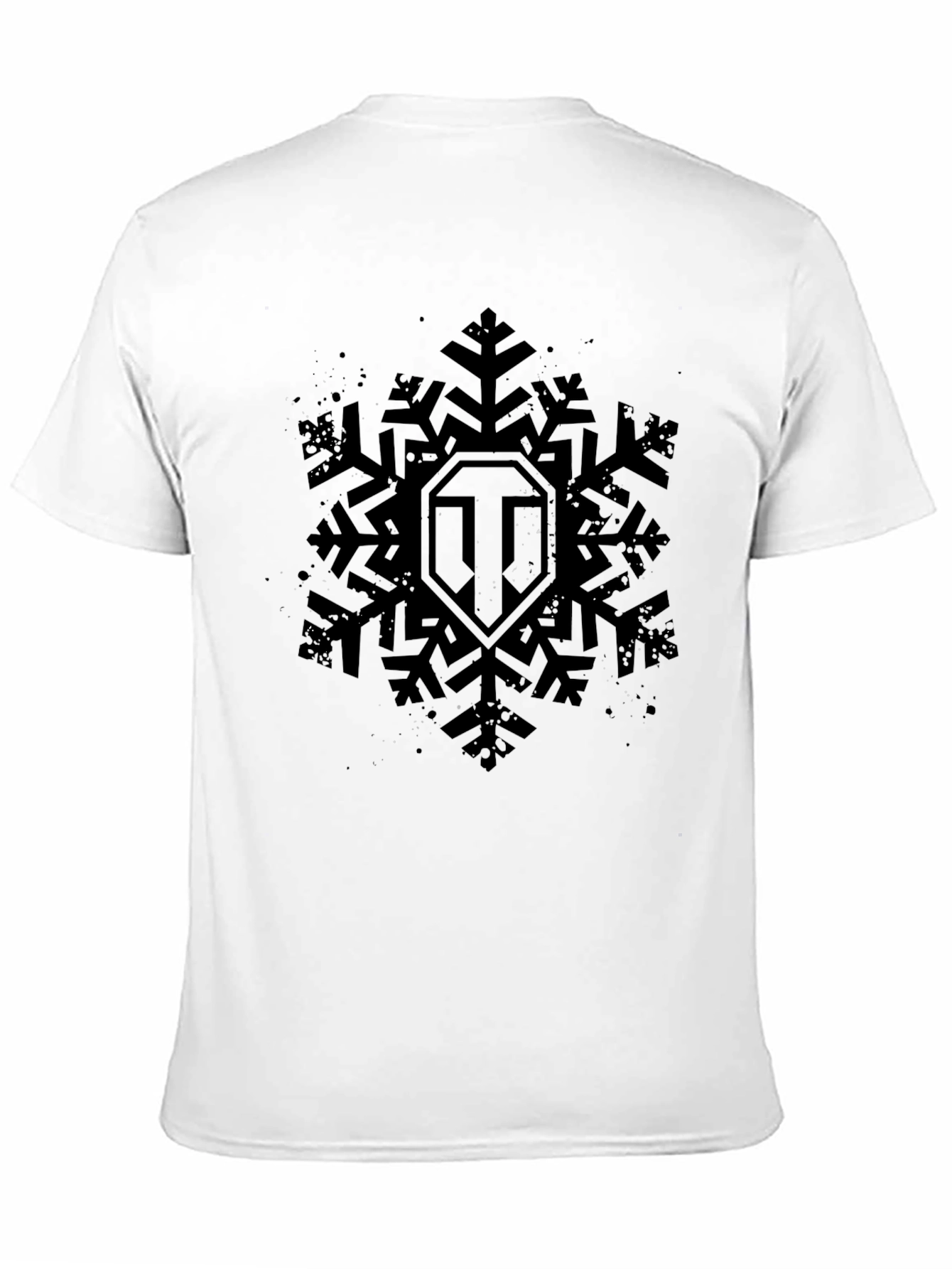 World of Tanks Snowflake Logo Black T-Shirt