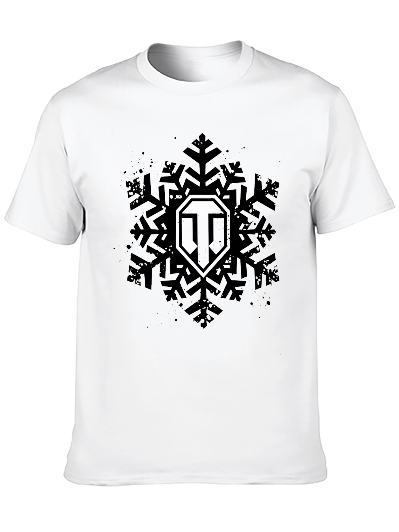 World of Tanks Snowflake Logo Black T-Shirt