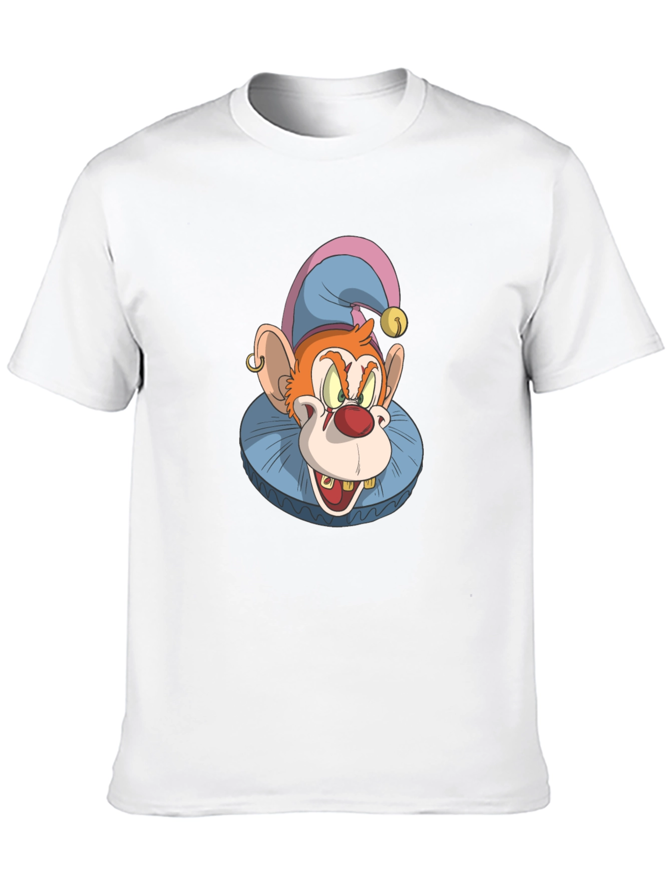 Clown Monkey Graphic Tee - Black Cotton T-Shirt
