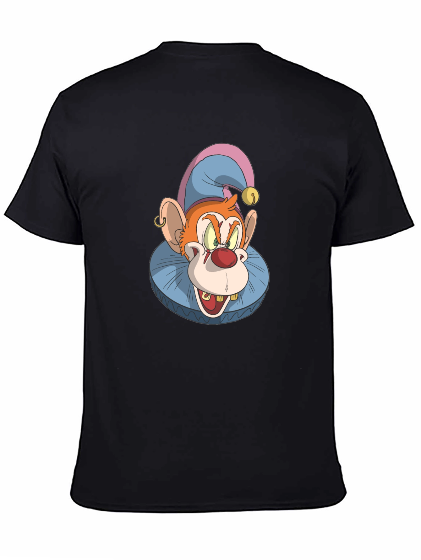Clown Monkey Graphic Tee - Black Cotton T-Shirt