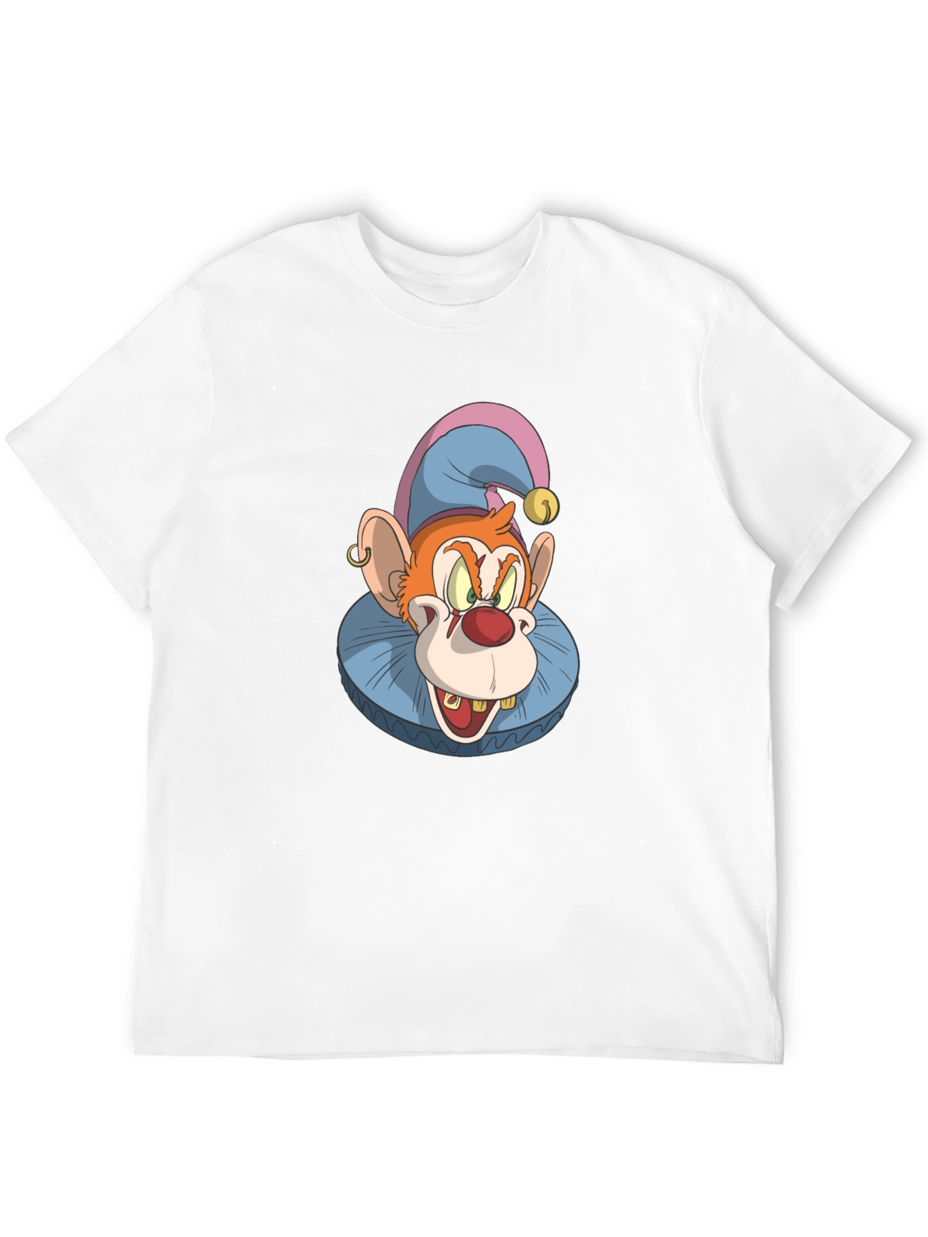 Clown Monkey Graphic Tee - Black Cotton T-Shirt