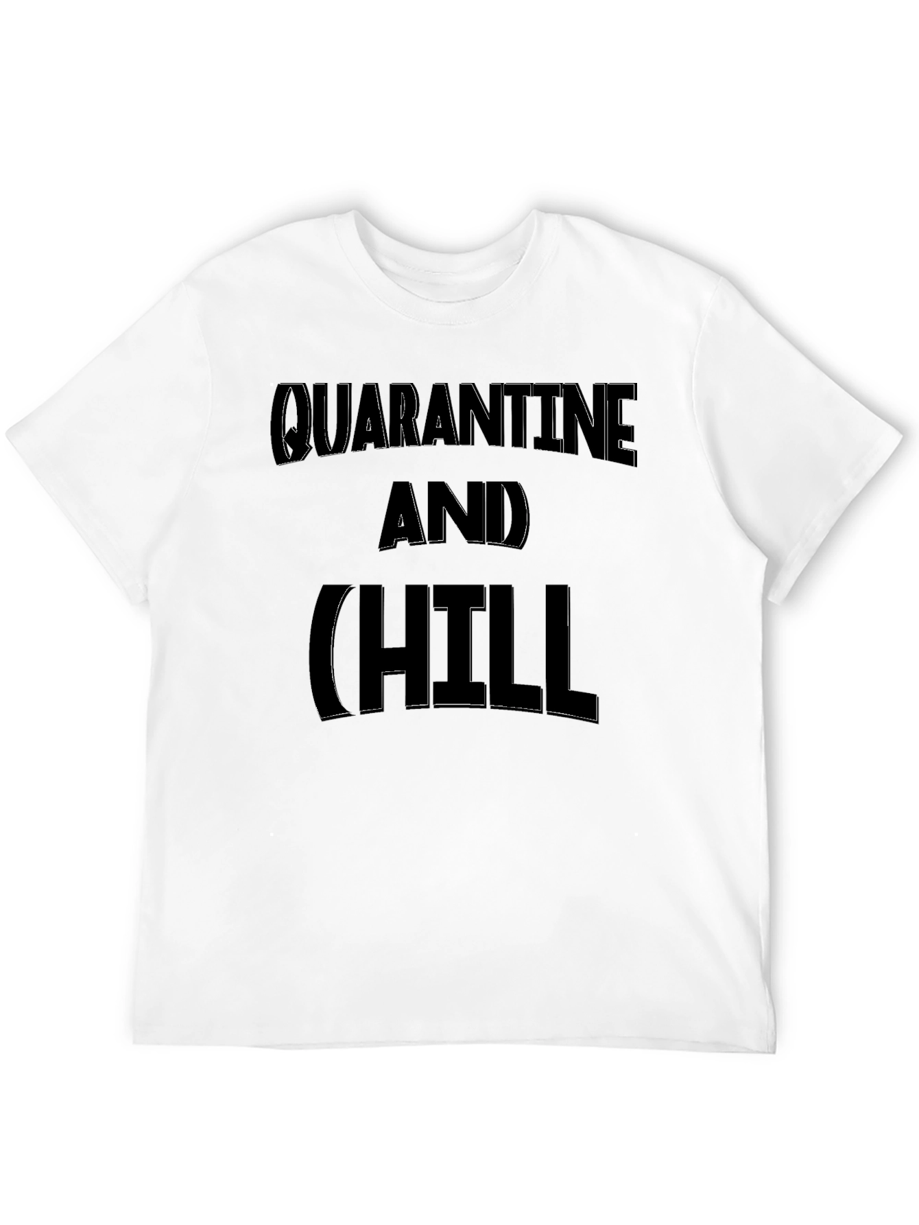 Quarantine and Chill Graphic Tee - Black Cotton Blend