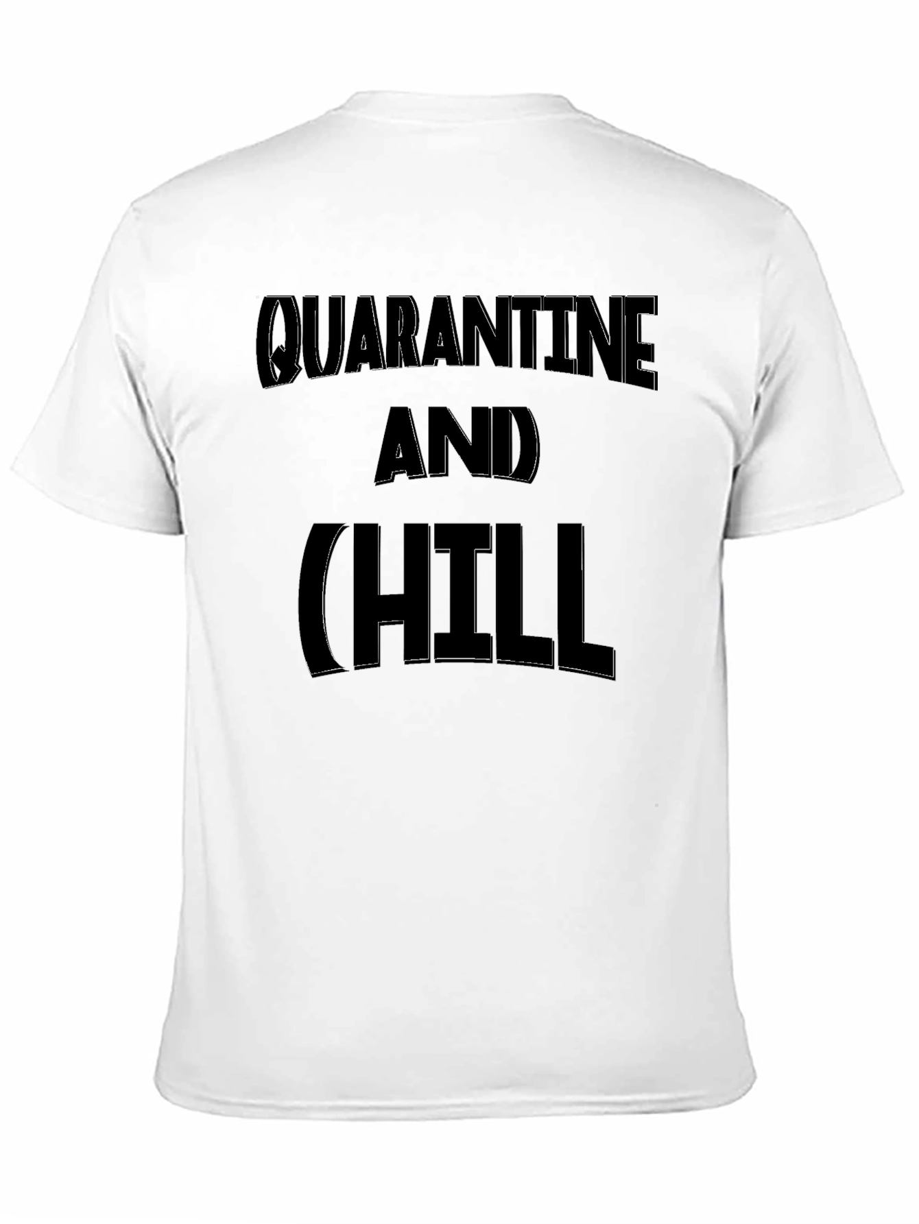 Quarantine and Chill Graphic Tee - Black Cotton Blend