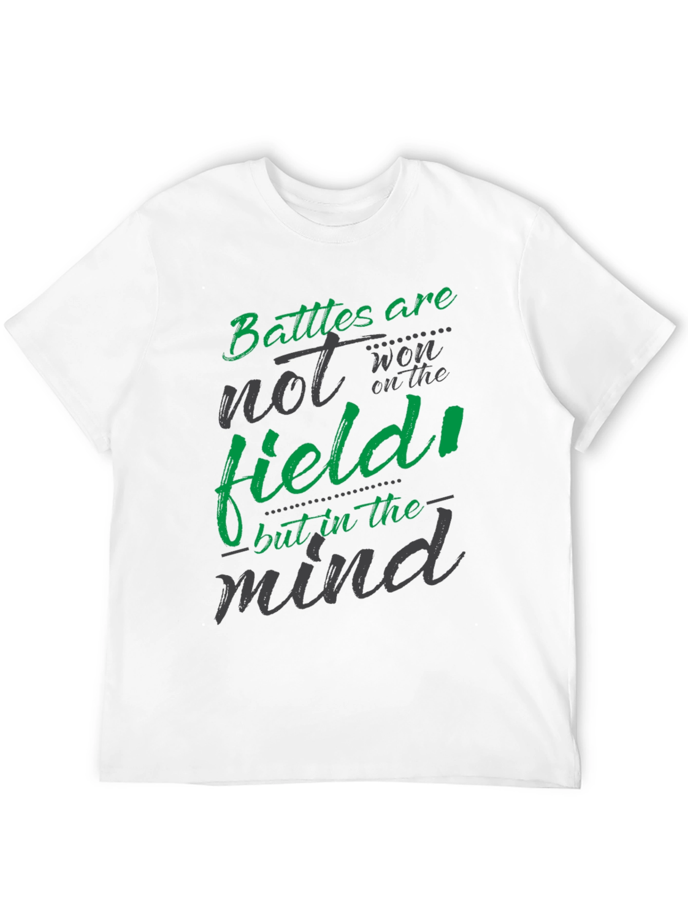 Battles are won in the mind Black T-shirt