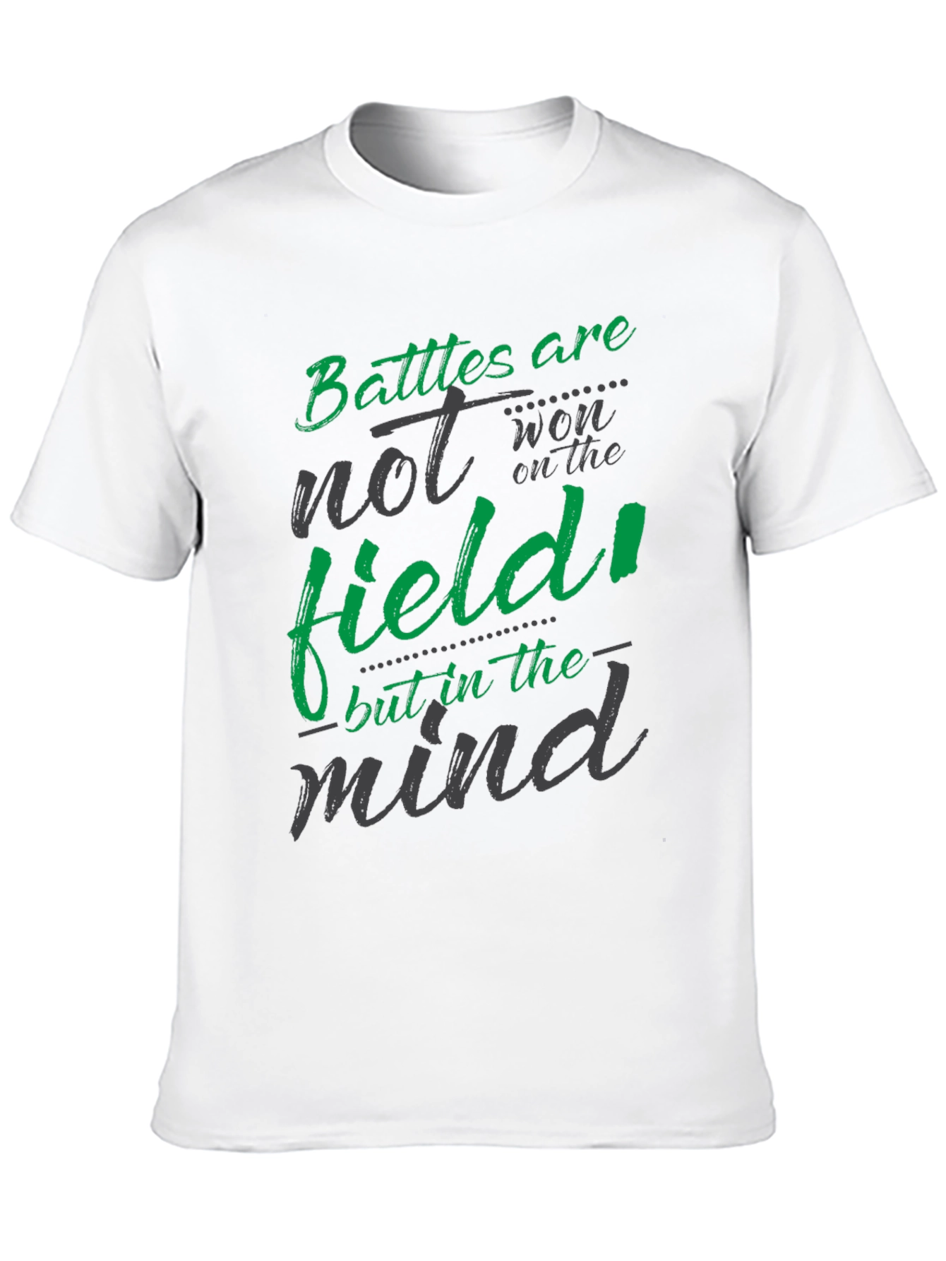 Battles are won in the mind Black T-shirt
