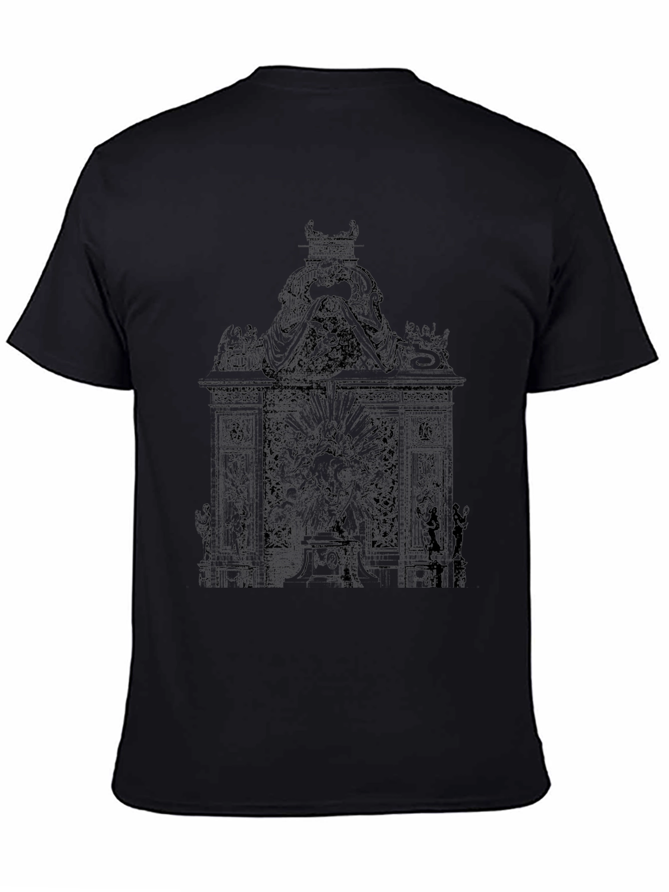 Graphic Print Black Tee
