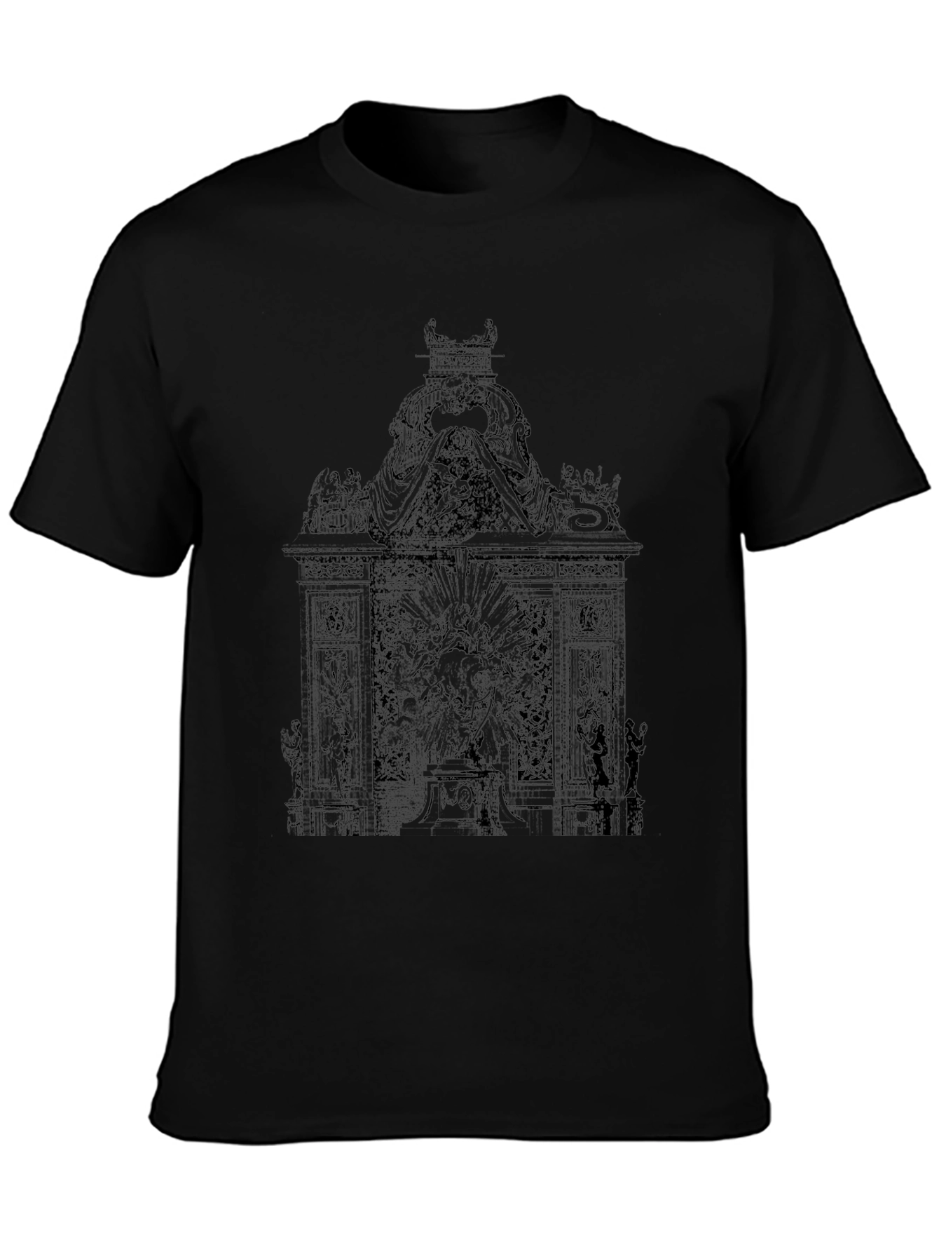Graphic Print Black Tee