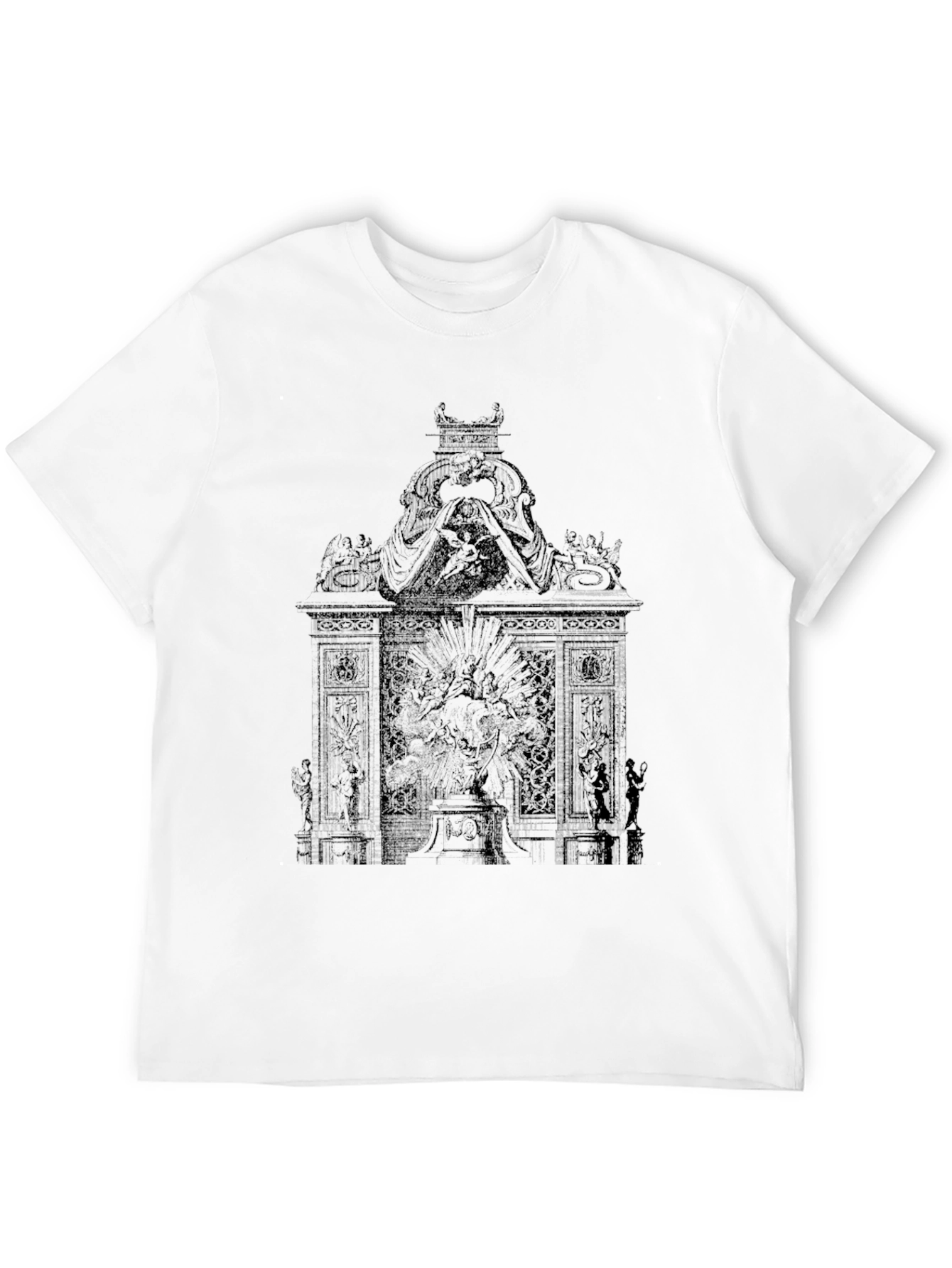 Graphic Print Black Tee