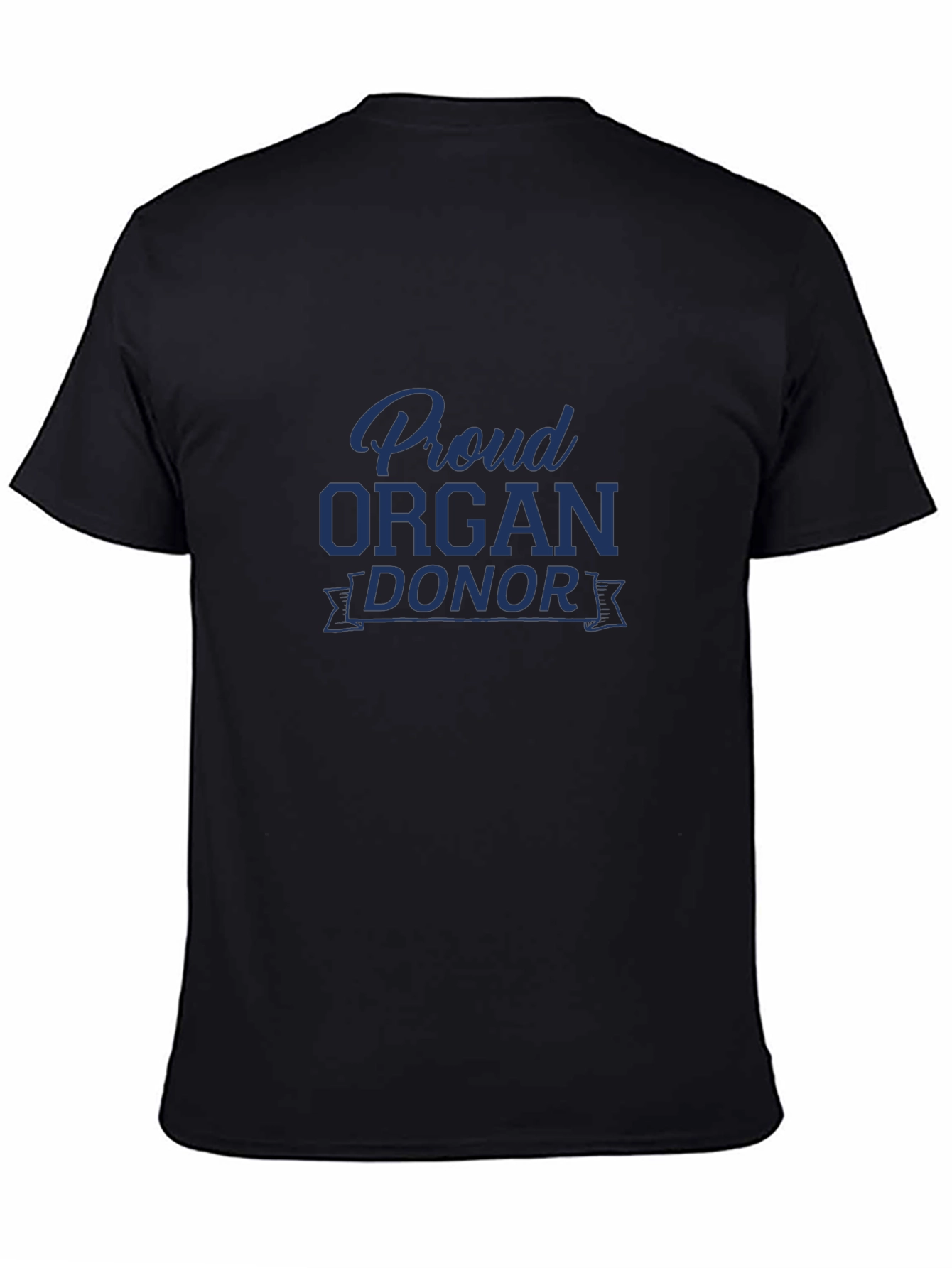 Proud Organ Donor Black Graphic T-Shirt