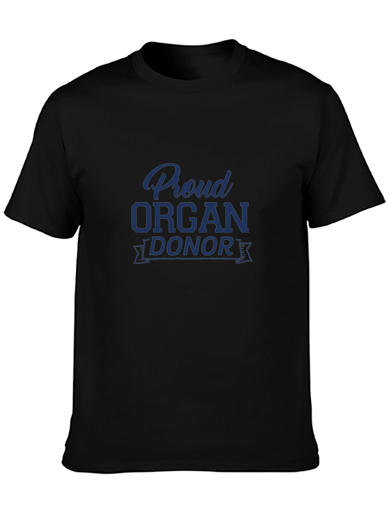 Proud Organ Donor Black Graphic T-Shirt