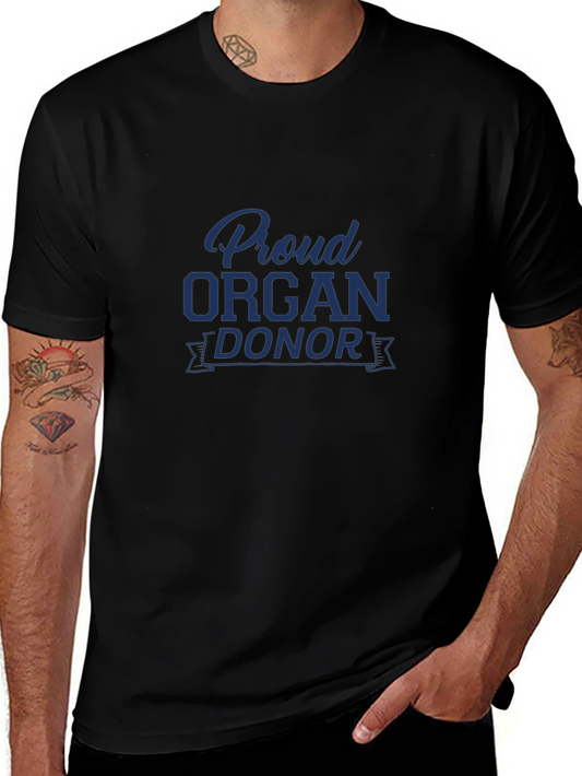 Proud Organ Donor Black Graphic T-Shirt