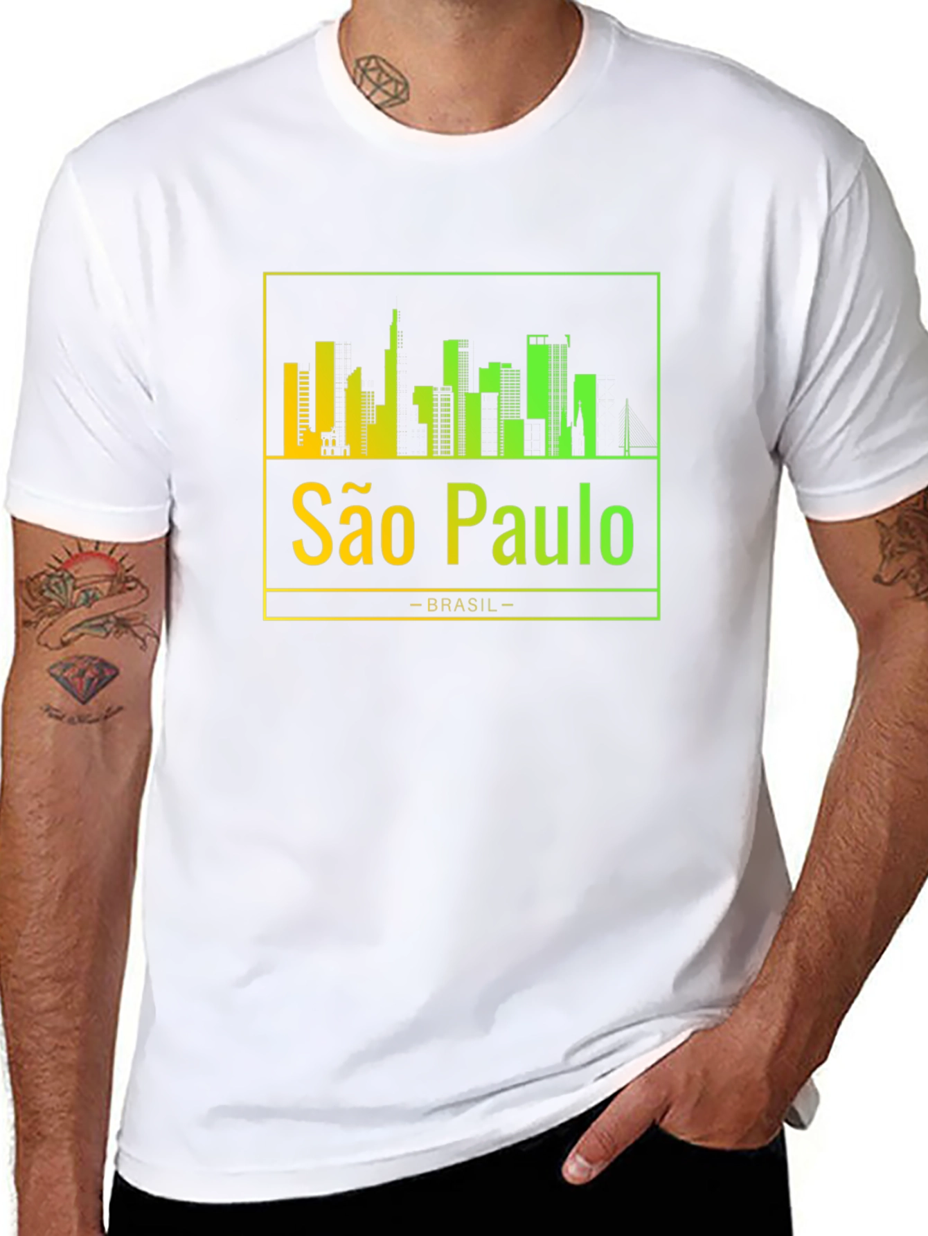 São Paulo Skyline T-Shirt - Brazil Cityscape Tee
