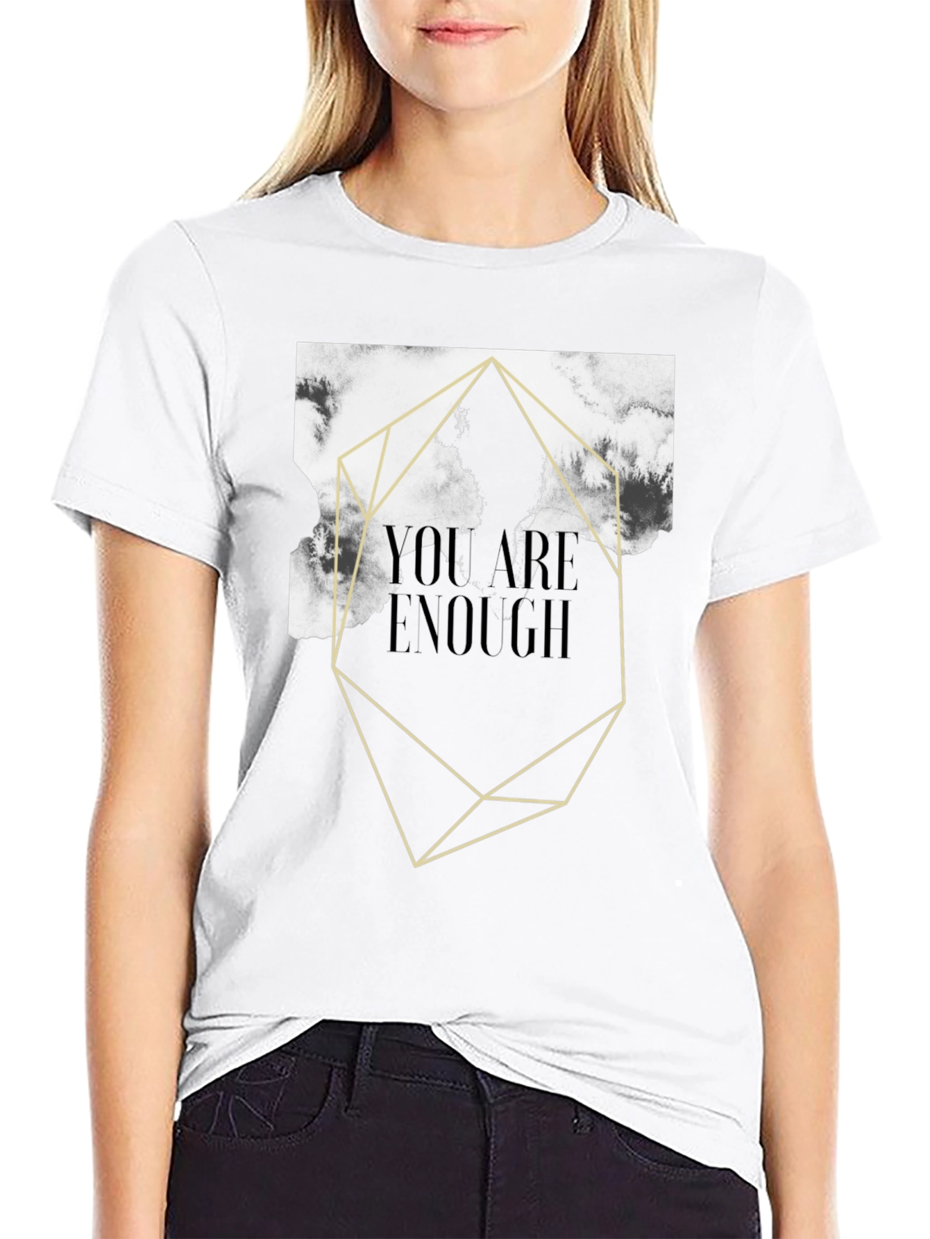 Geometric You Are Enough Graphic Tee
