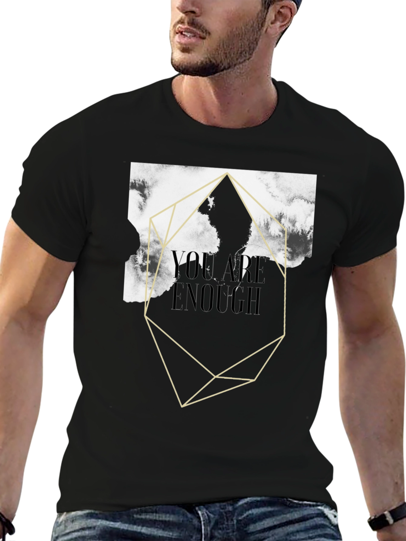 Geometric You Are Enough Graphic Tee