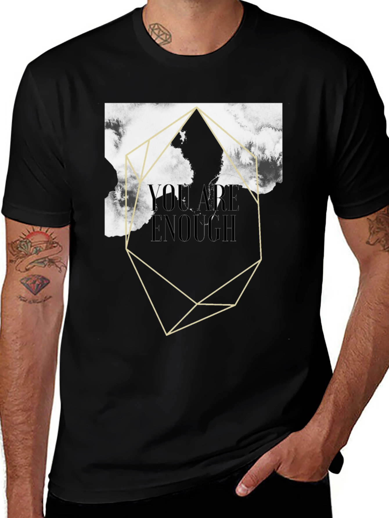 Geometric You Are Enough Graphic Tee