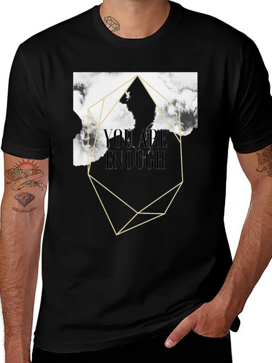 Geometric You Are Enough Graphic Tee