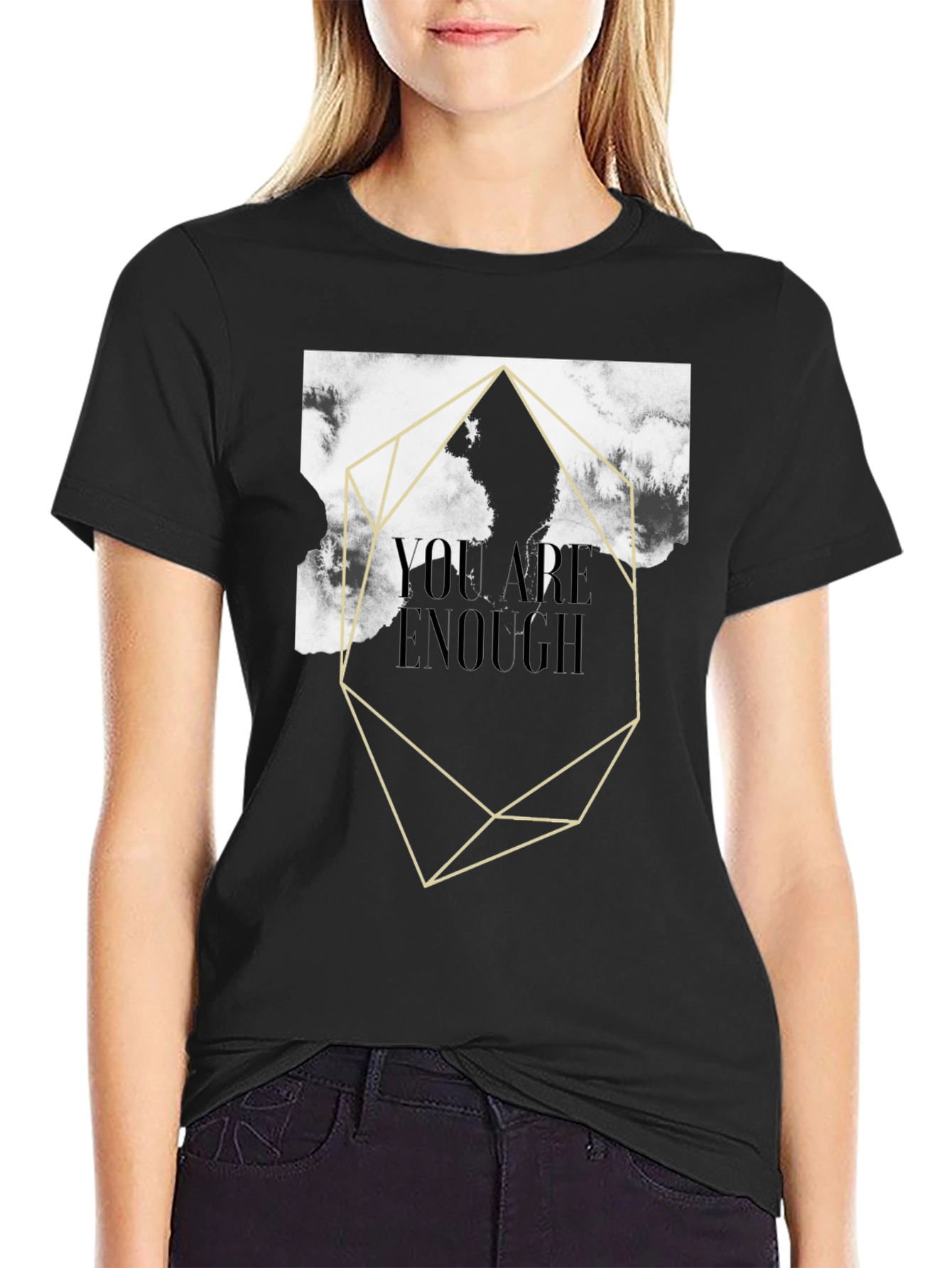 Geometric You Are Enough Graphic Tee