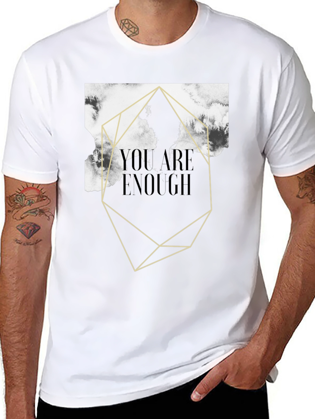 Geometric You Are Enough Graphic Tee