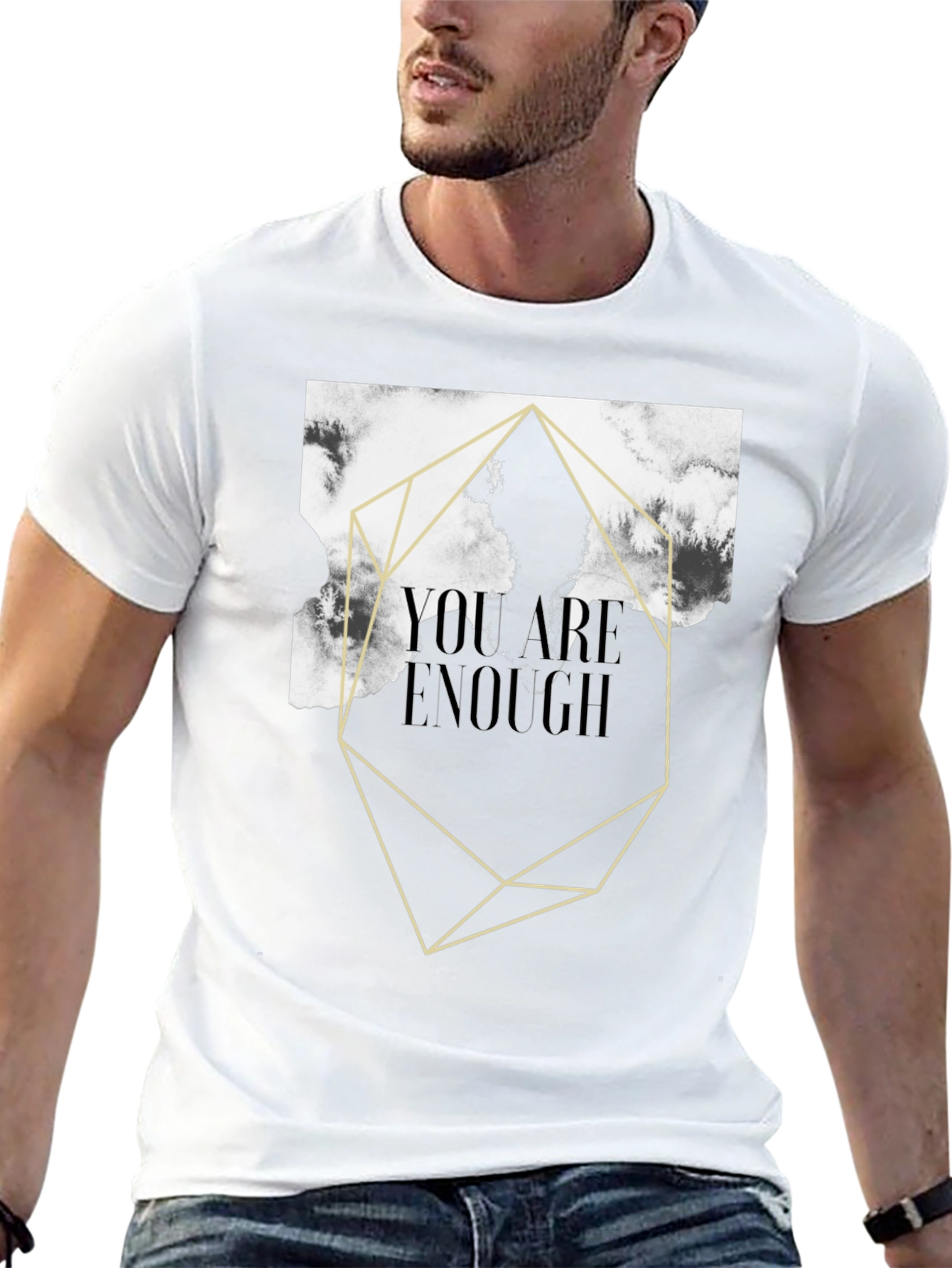 Geometric You Are Enough Graphic Tee