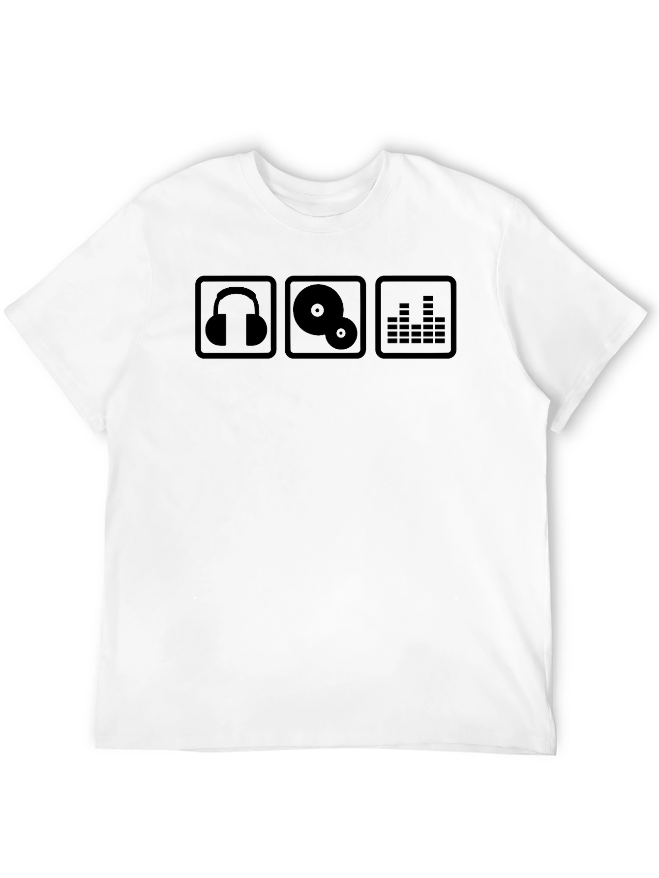 DJ Music Icons T-Shirt - Headphones Vinyl Equalizer
