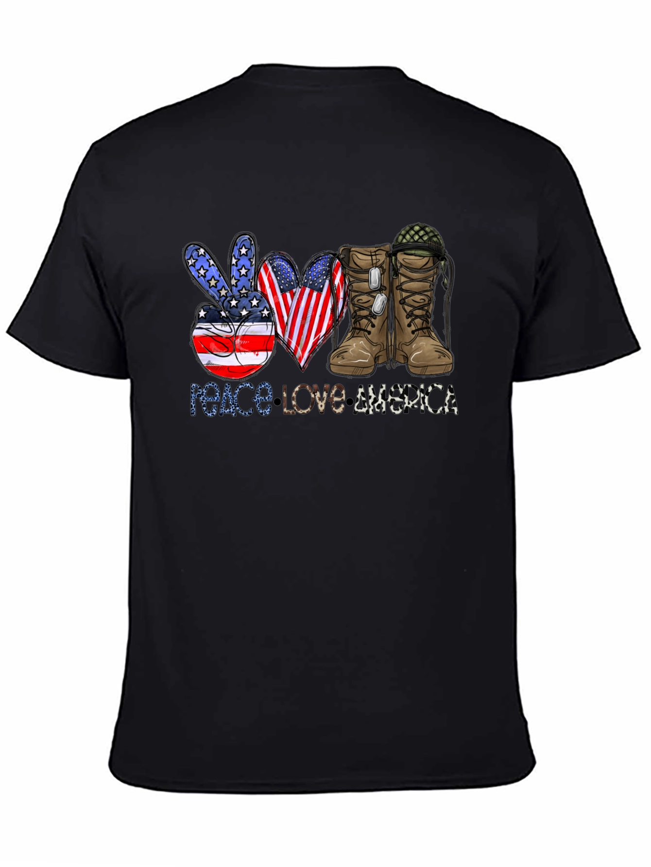 Peace Love America Patriotic T-Shirt