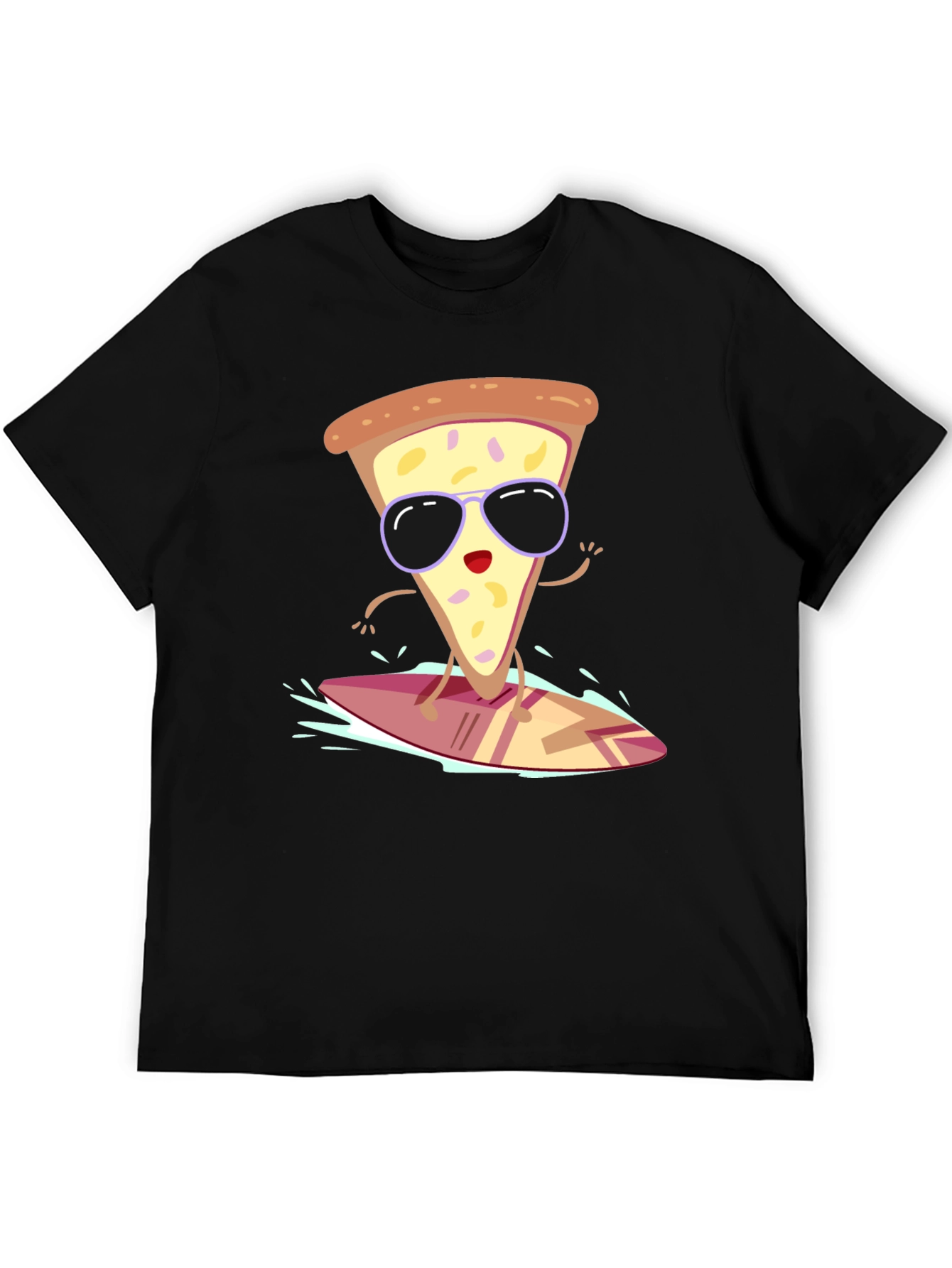 Cool Pizza Slice Surfing T-Shirt