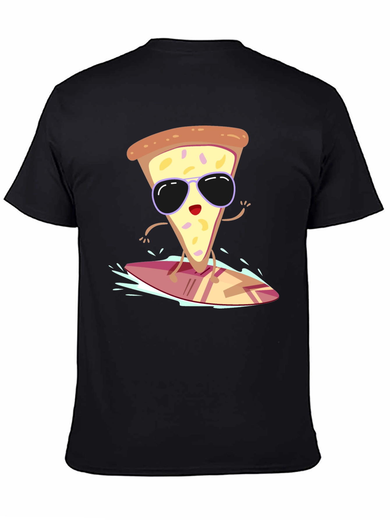 Cool Pizza Slice Surfing T-Shirt