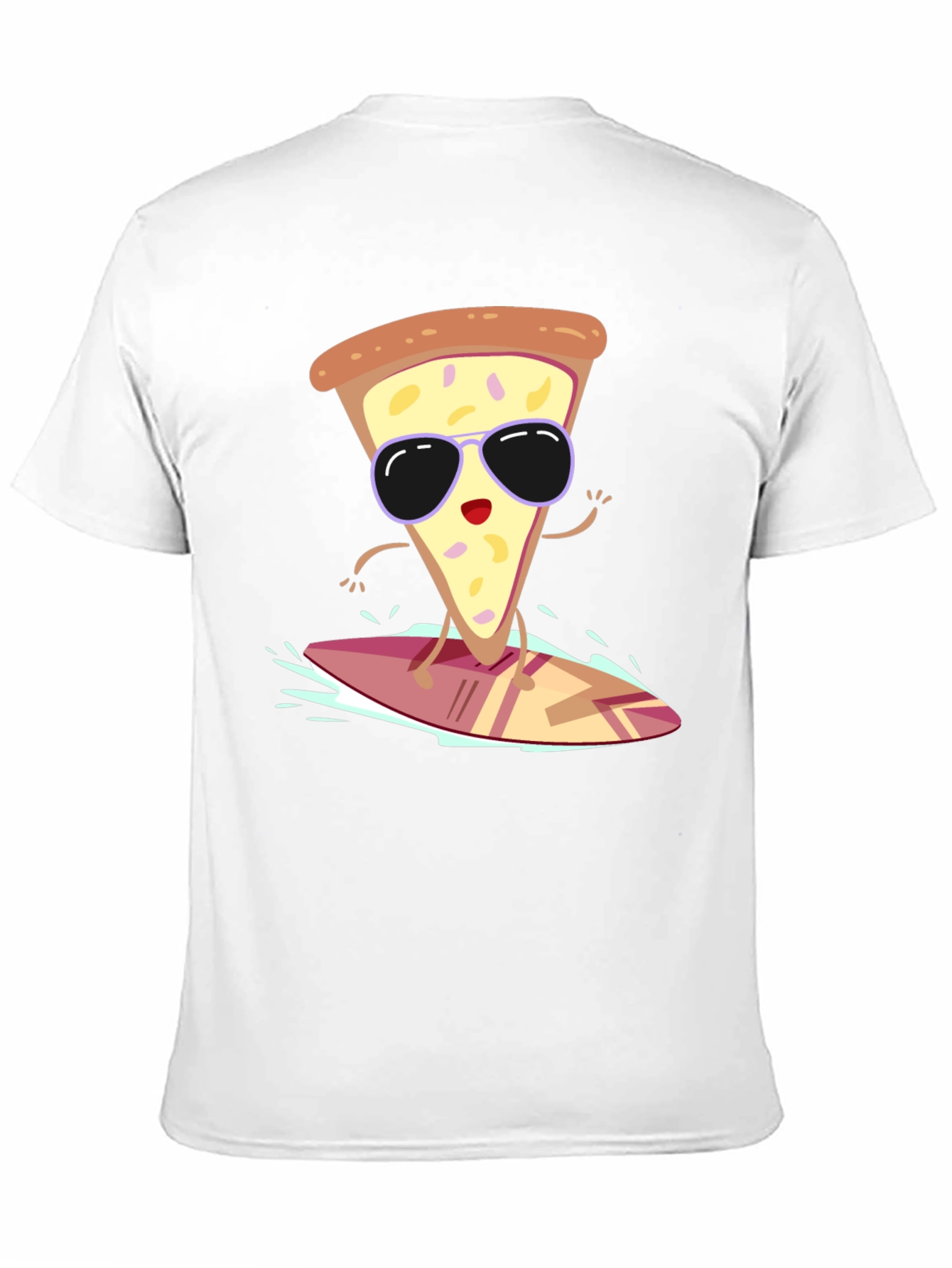 Cool Pizza Slice Surfing T-Shirt