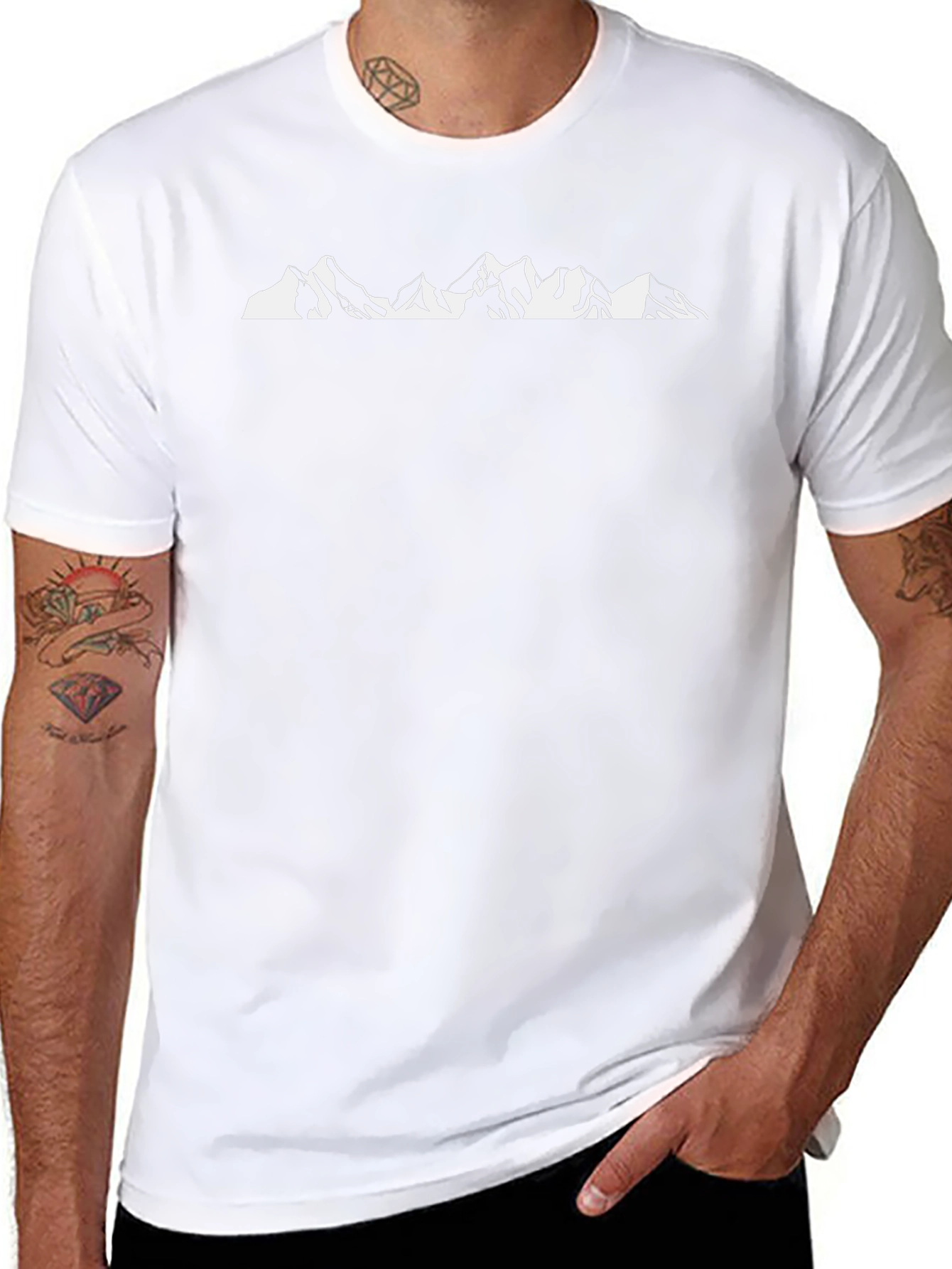 Mountain Graphic Black Crew Neck T-Shirt