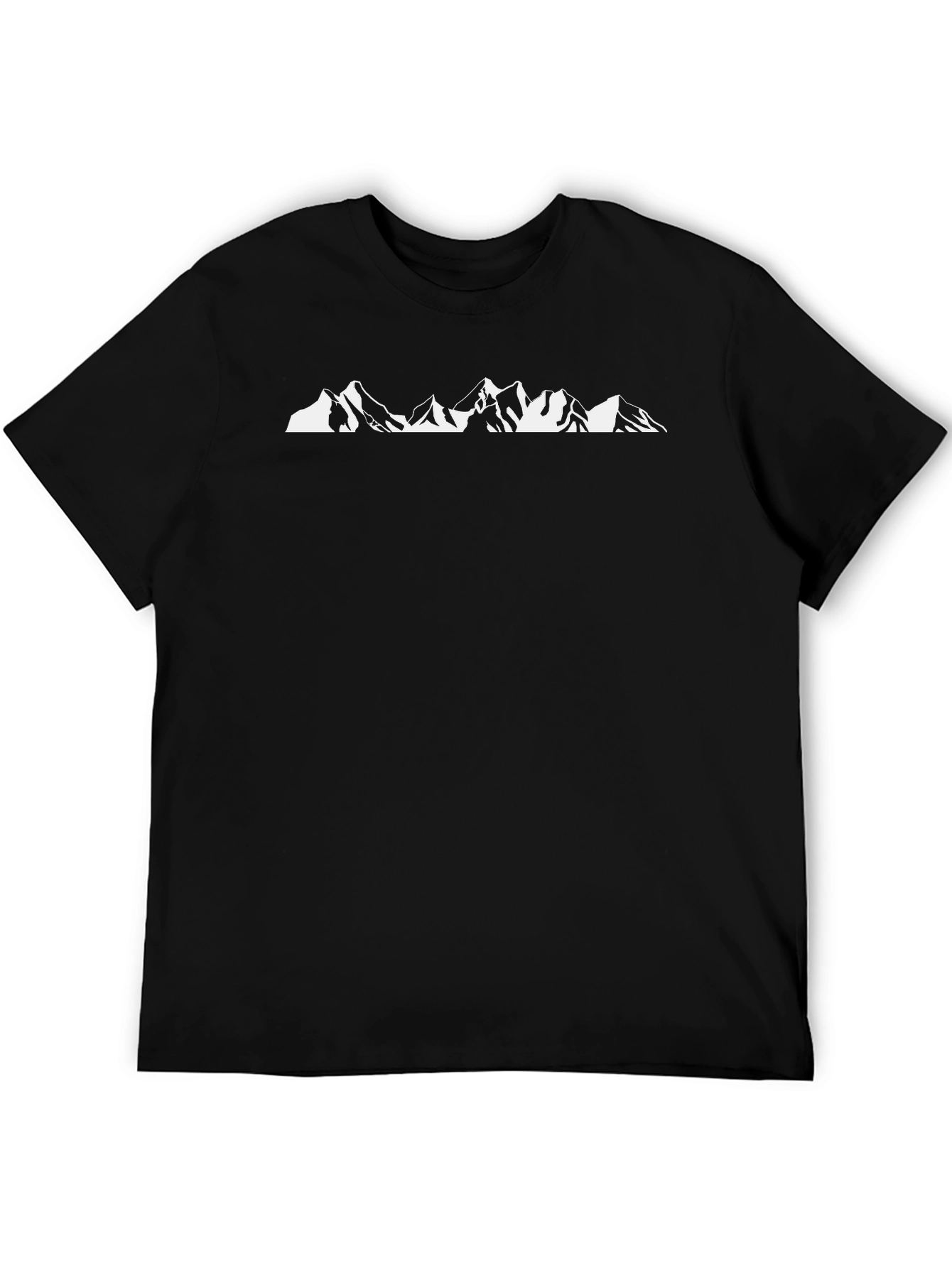 Mountain Graphic Black Crew Neck T-Shirt