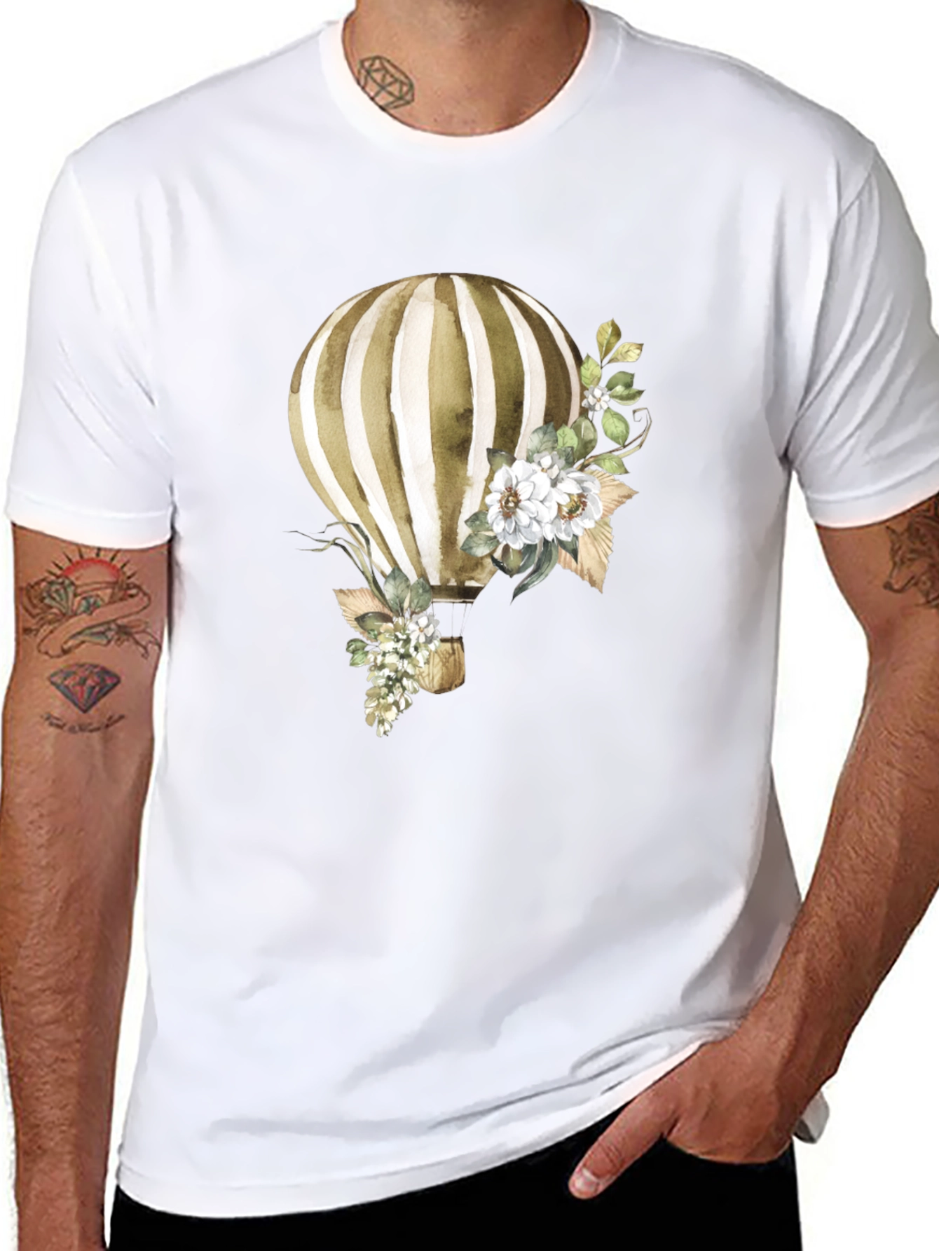 Balloon & Floral Graphic Tee