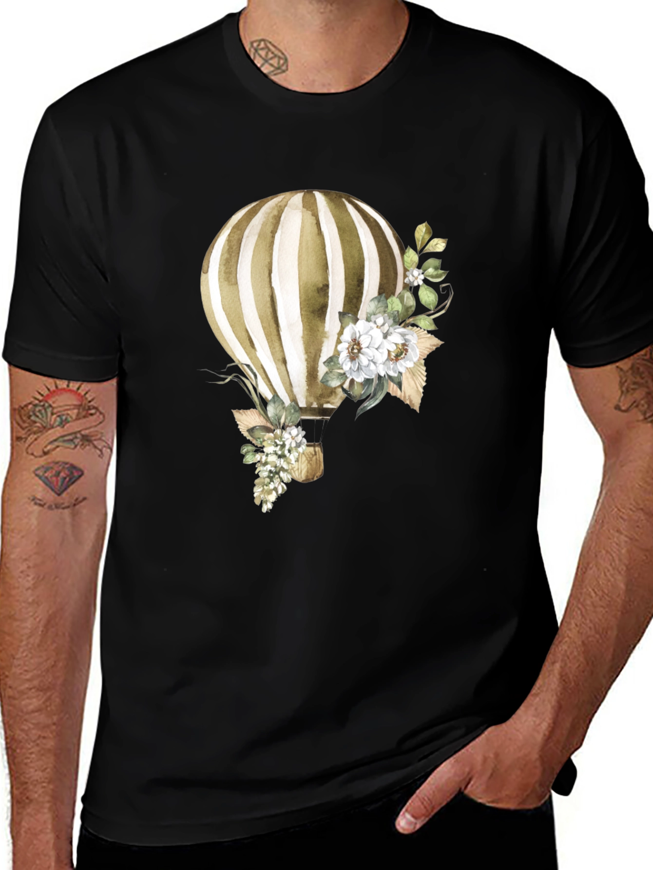 Balloon & Floral Graphic Tee